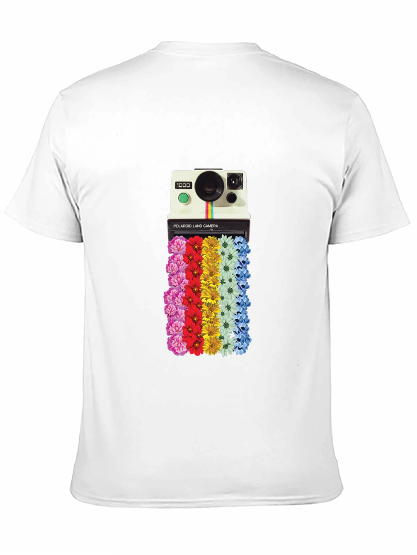 Retro Camera Floral Graphic T-Shirt