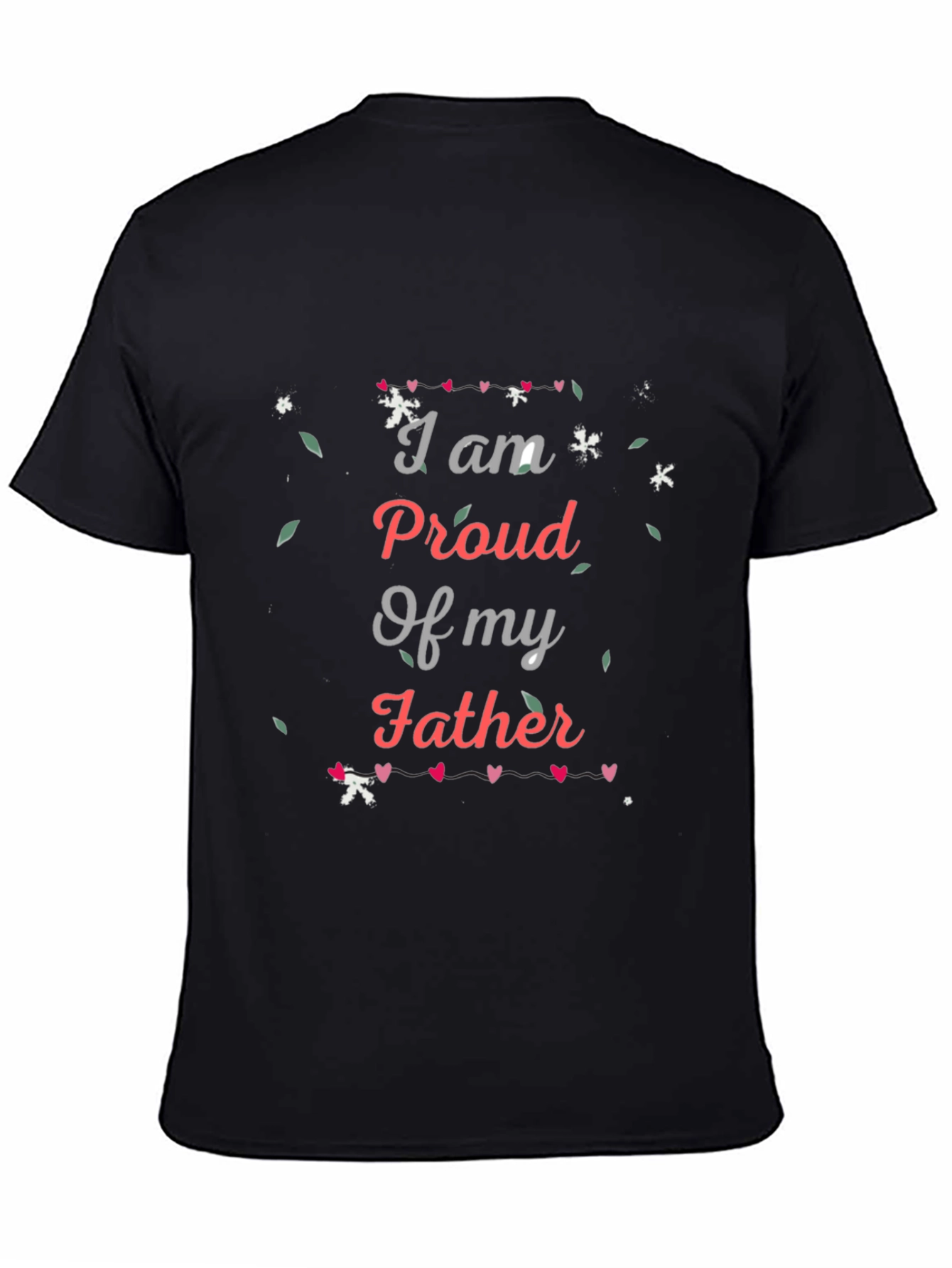 Proud Father Black T-Shirt
