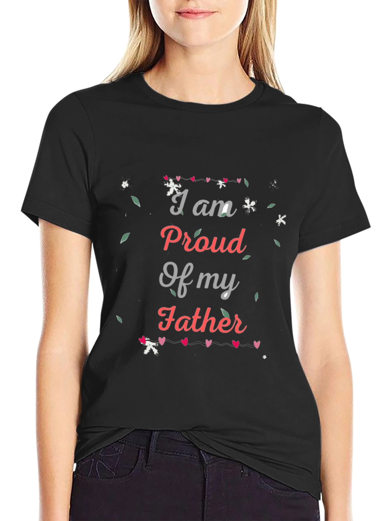 Proud Father Black T-Shirt
