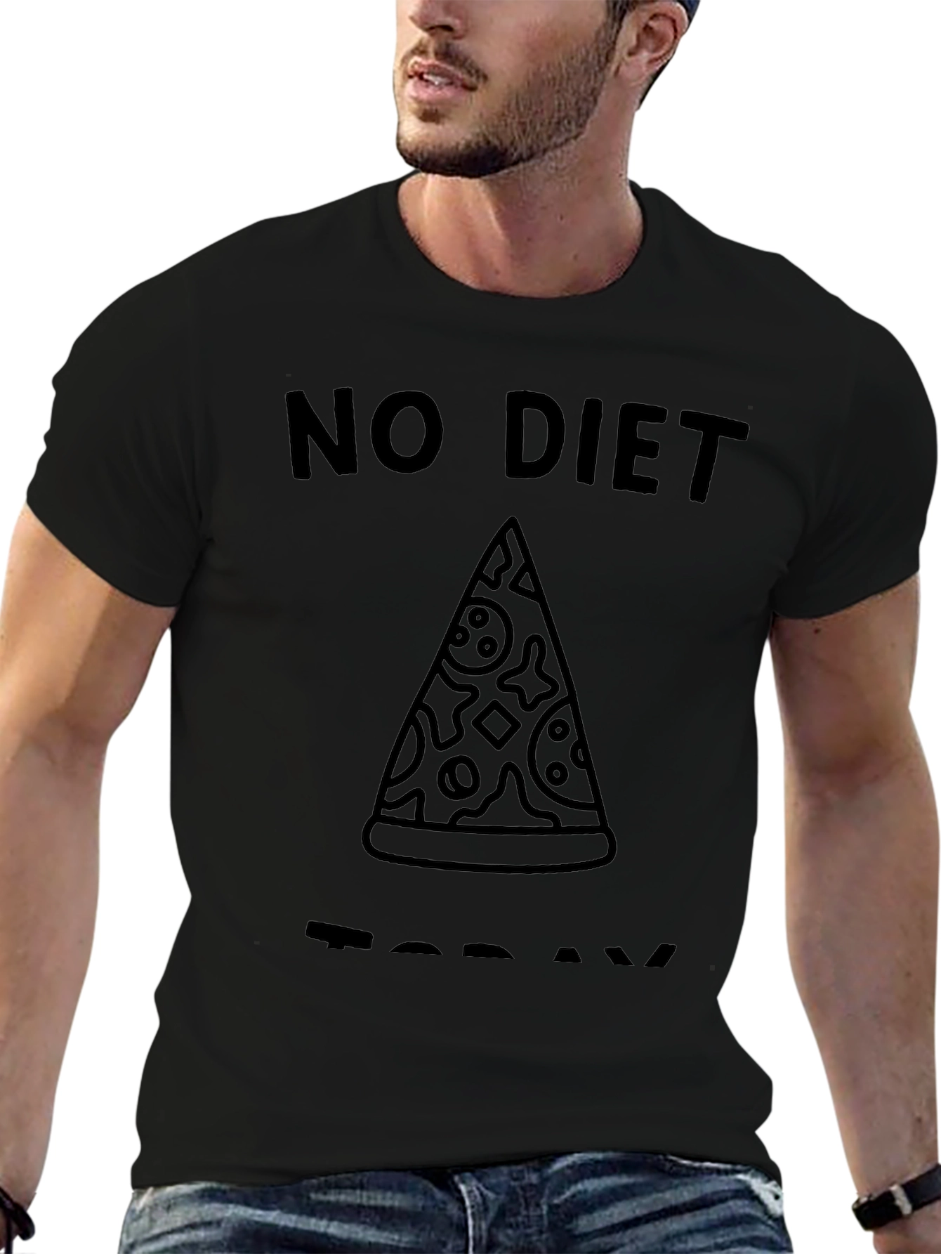 No Diet Today Pizza T-Shirt - Funny Foodie Tee