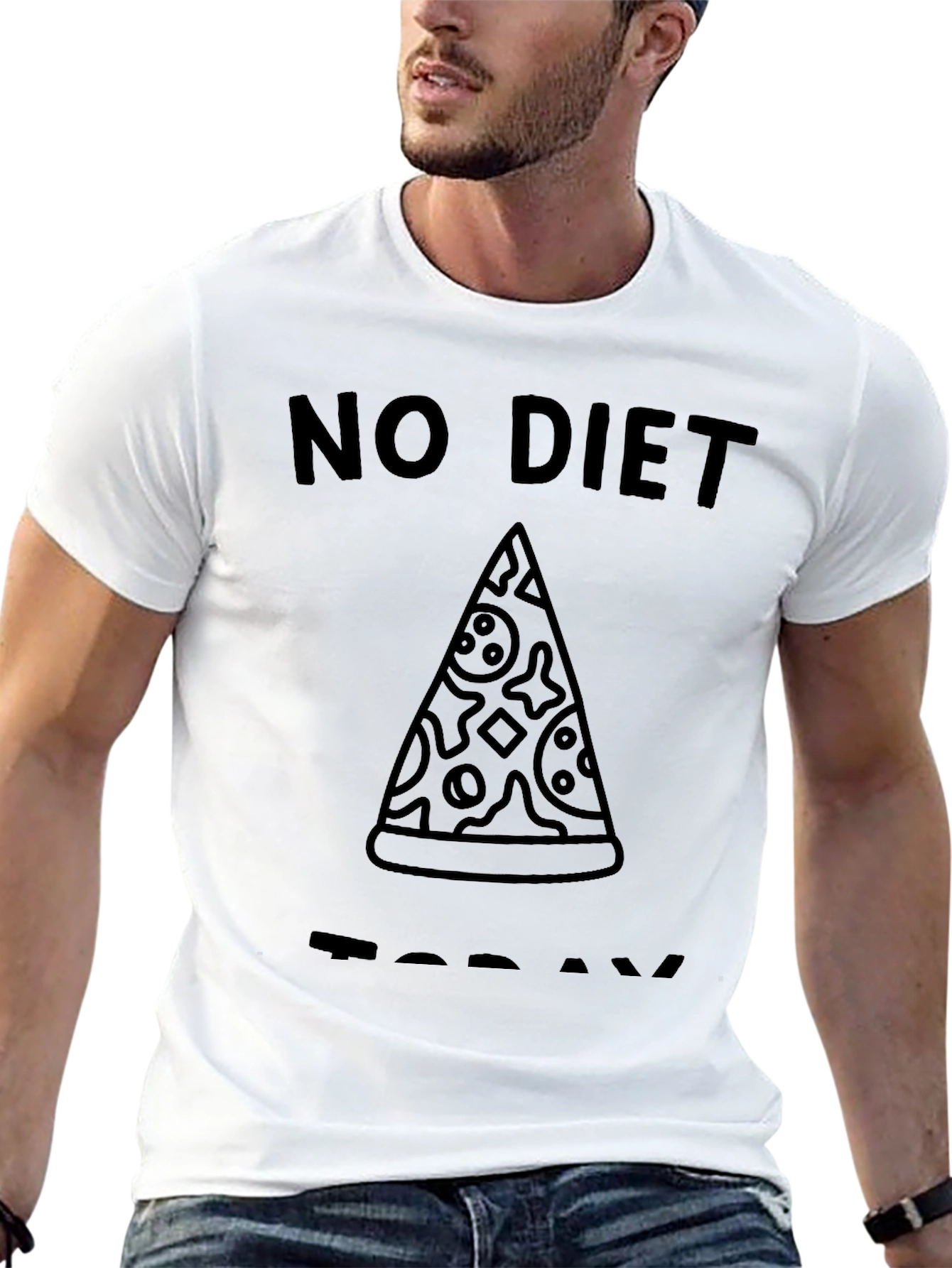 No Diet Today Pizza T-Shirt - Funny Foodie Tee