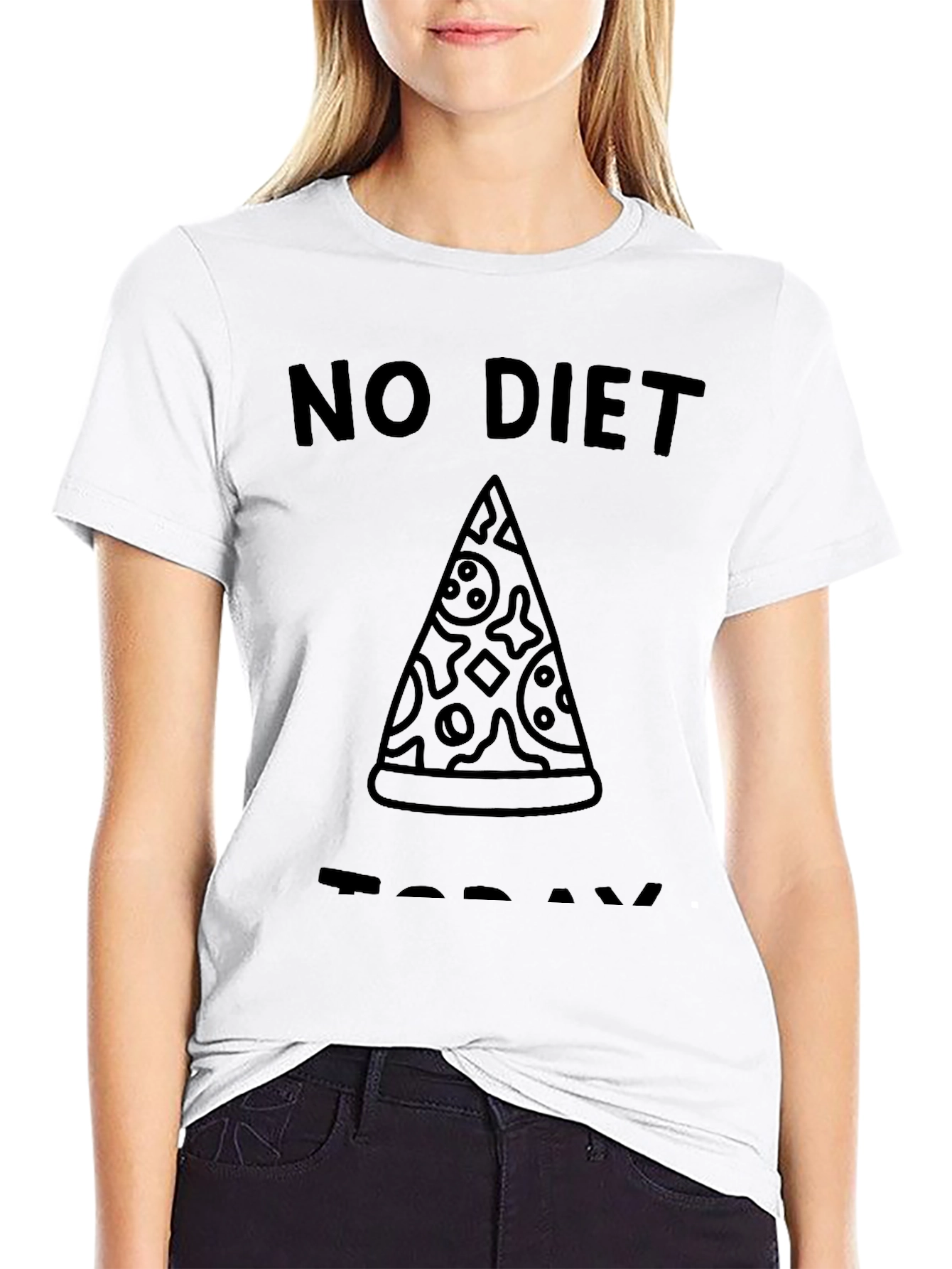 No Diet Today Pizza T-Shirt - Funny Foodie Tee