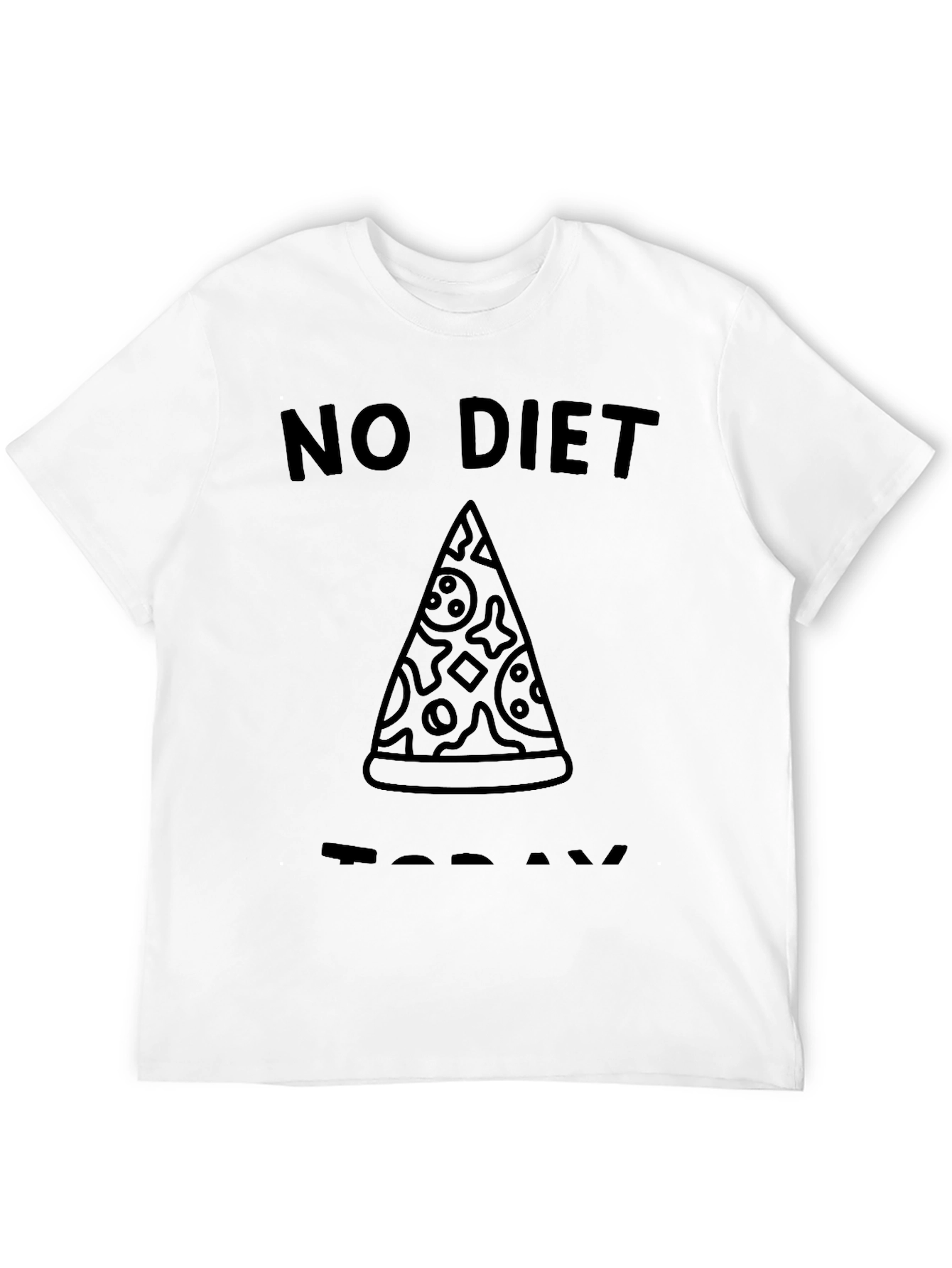No Diet Today Pizza T-Shirt - Funny Foodie Tee