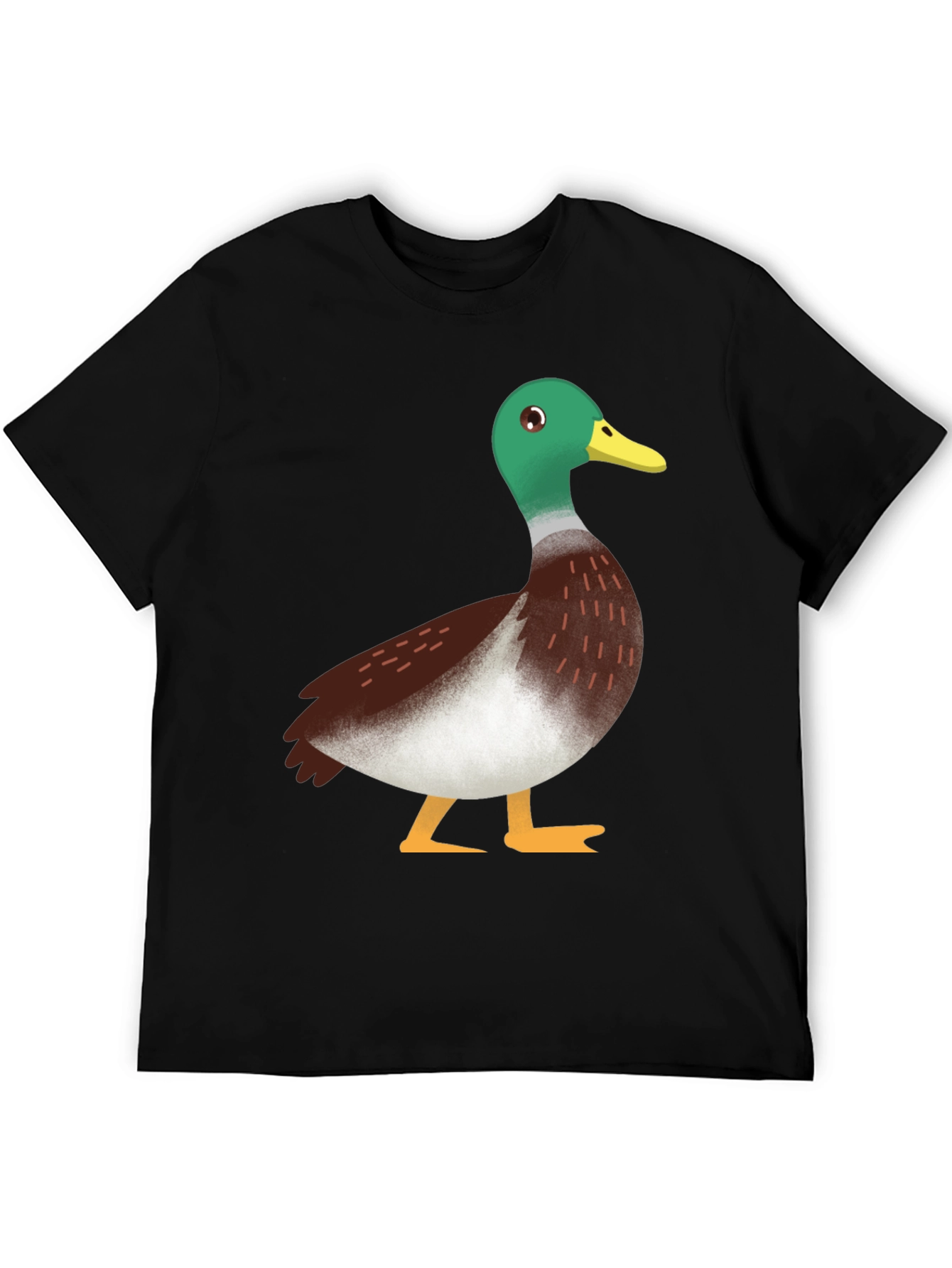 Duck Graphic Tee - Black Cotton Casual