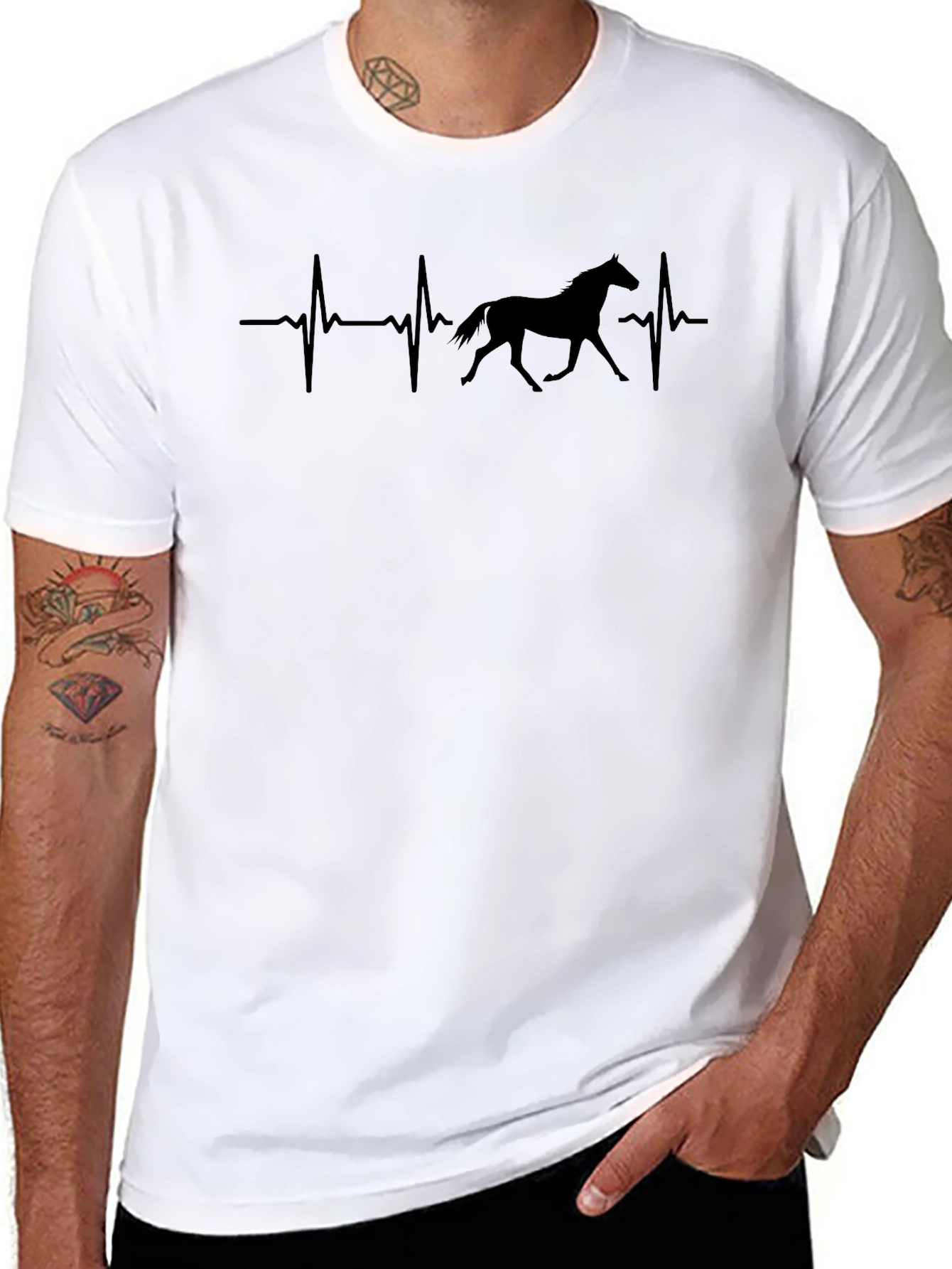 Horse Heartbeat T-Shirt - Equestrian Love