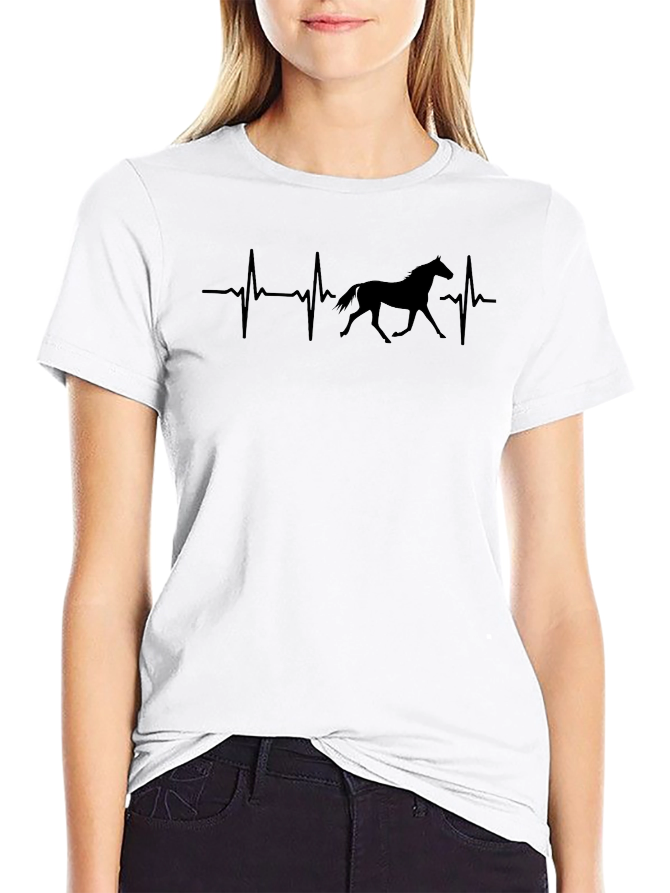 Horse Heartbeat T-Shirt - Equestrian Love