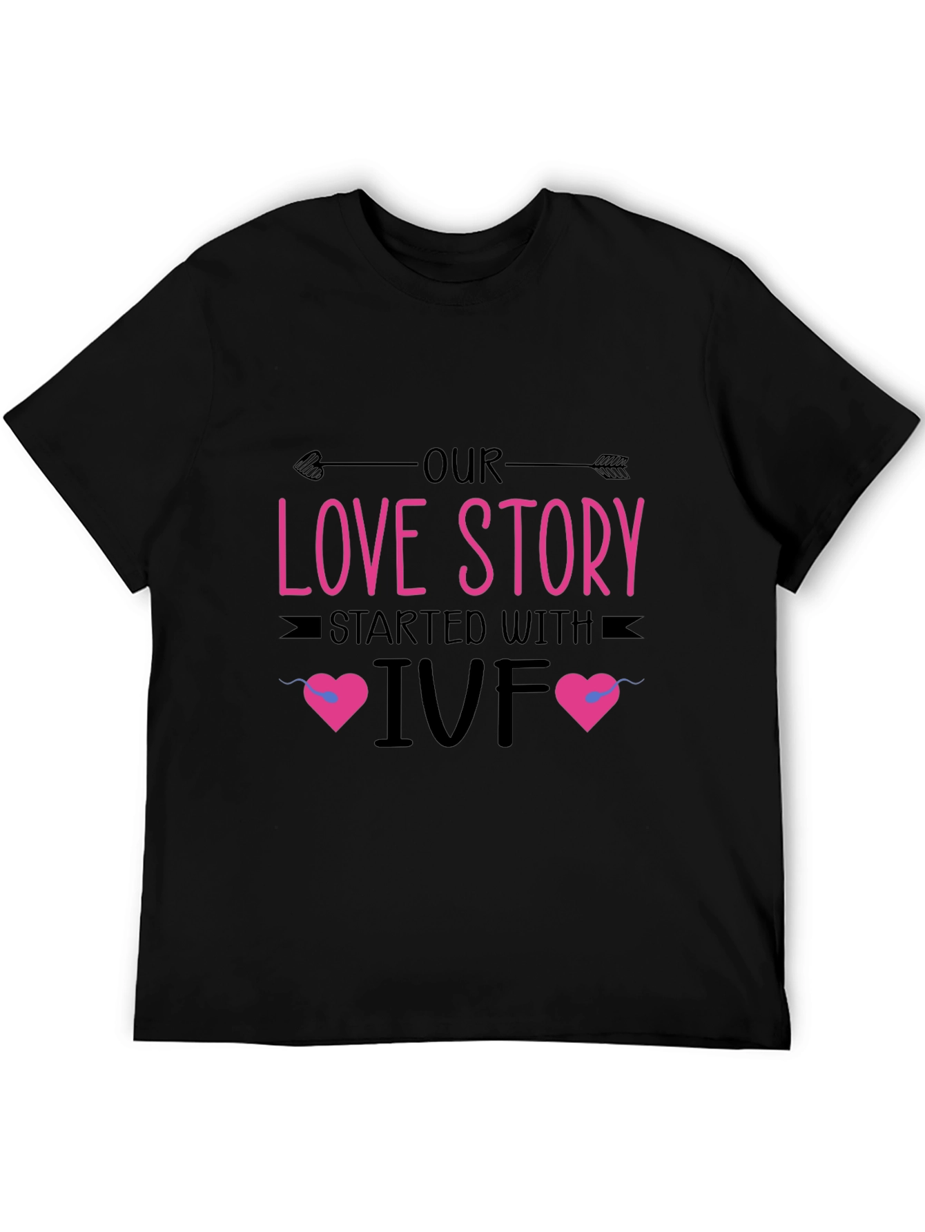 Our Love Story IVF Black T-Shirt