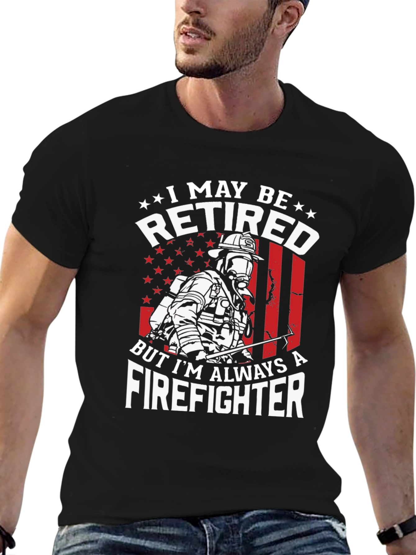 Retired Firefighter Graphic T-Shirt