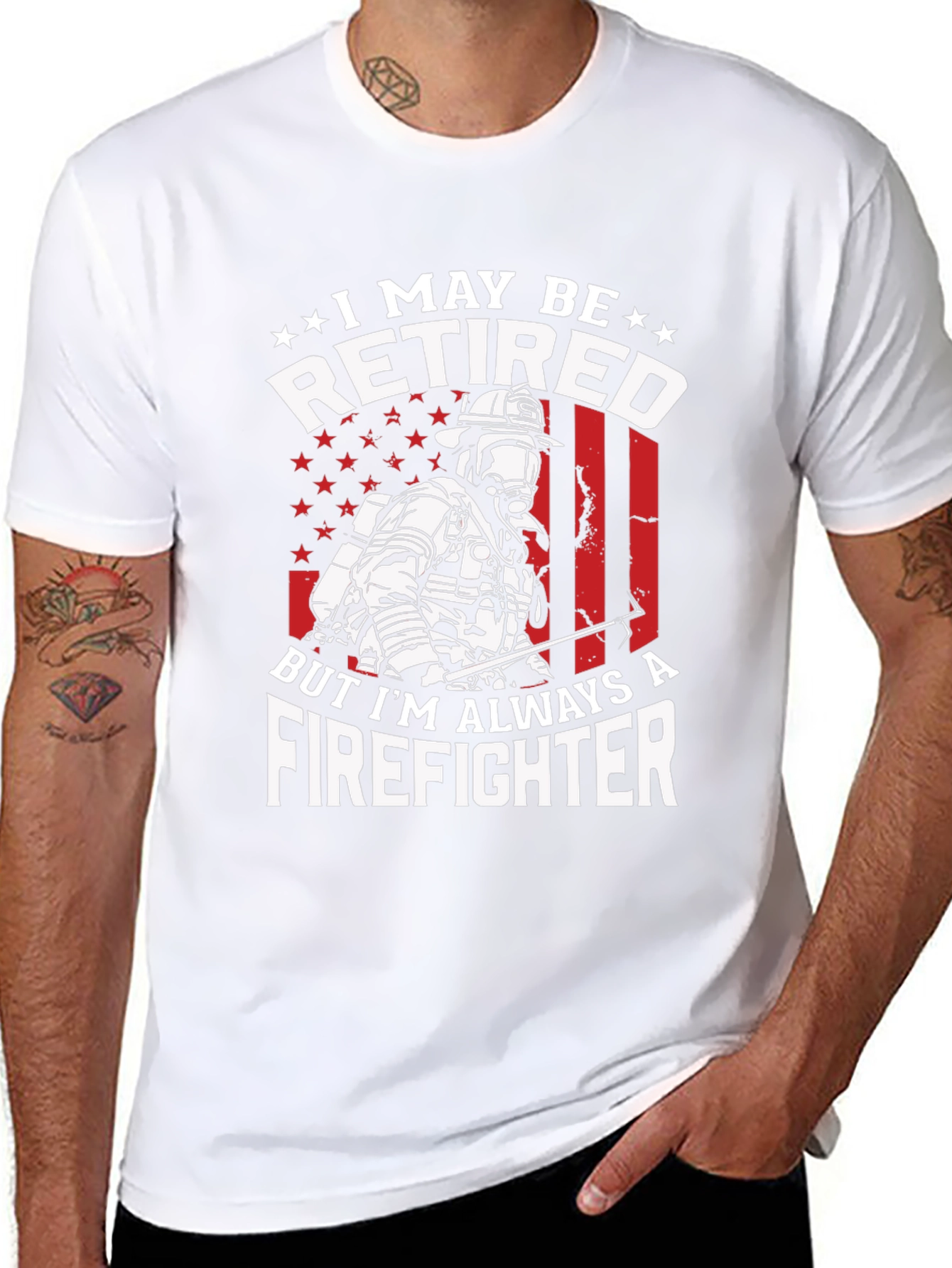 Retired Firefighter Graphic T-Shirt