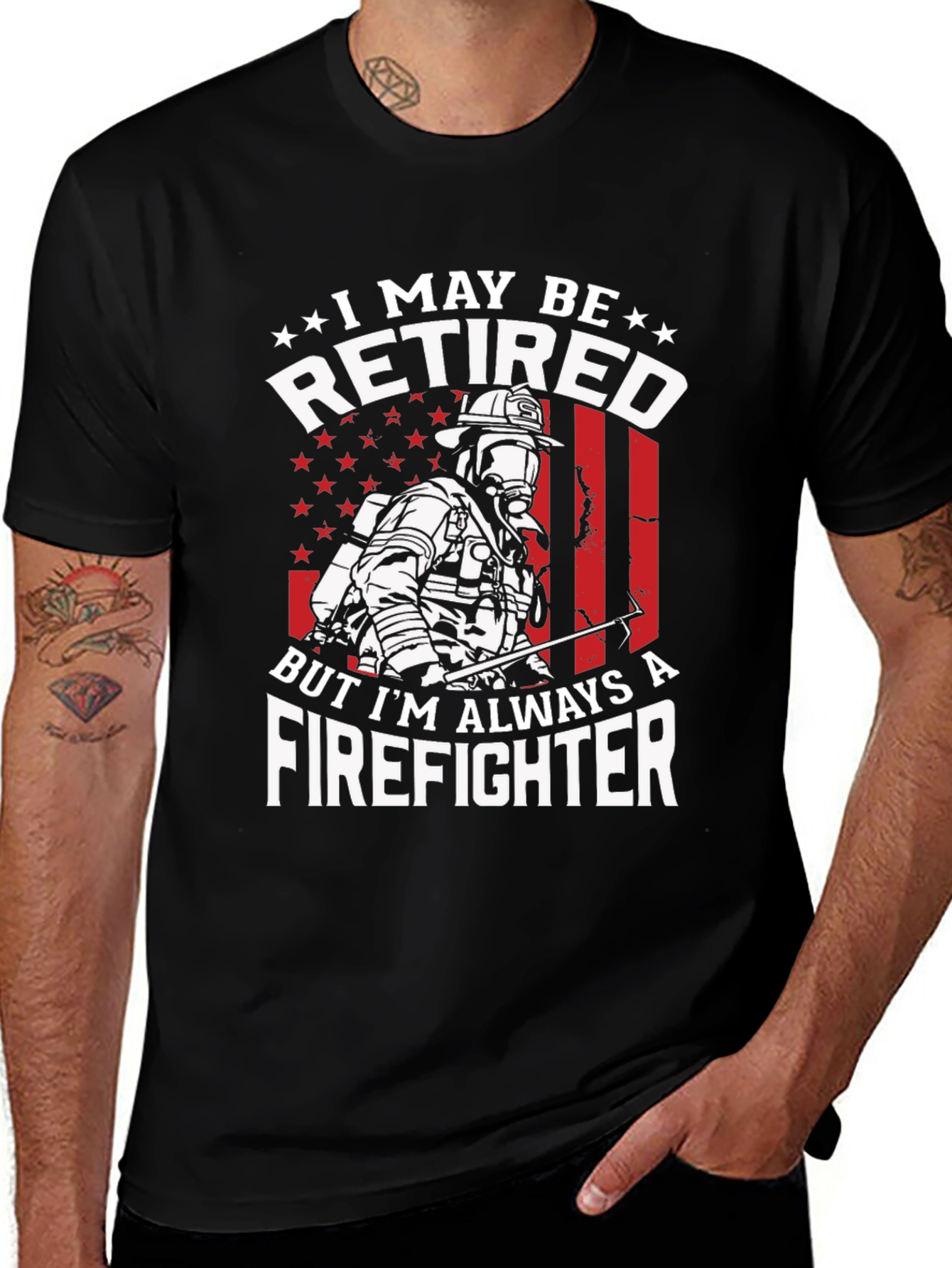 Retired Firefighter Graphic T-Shirt