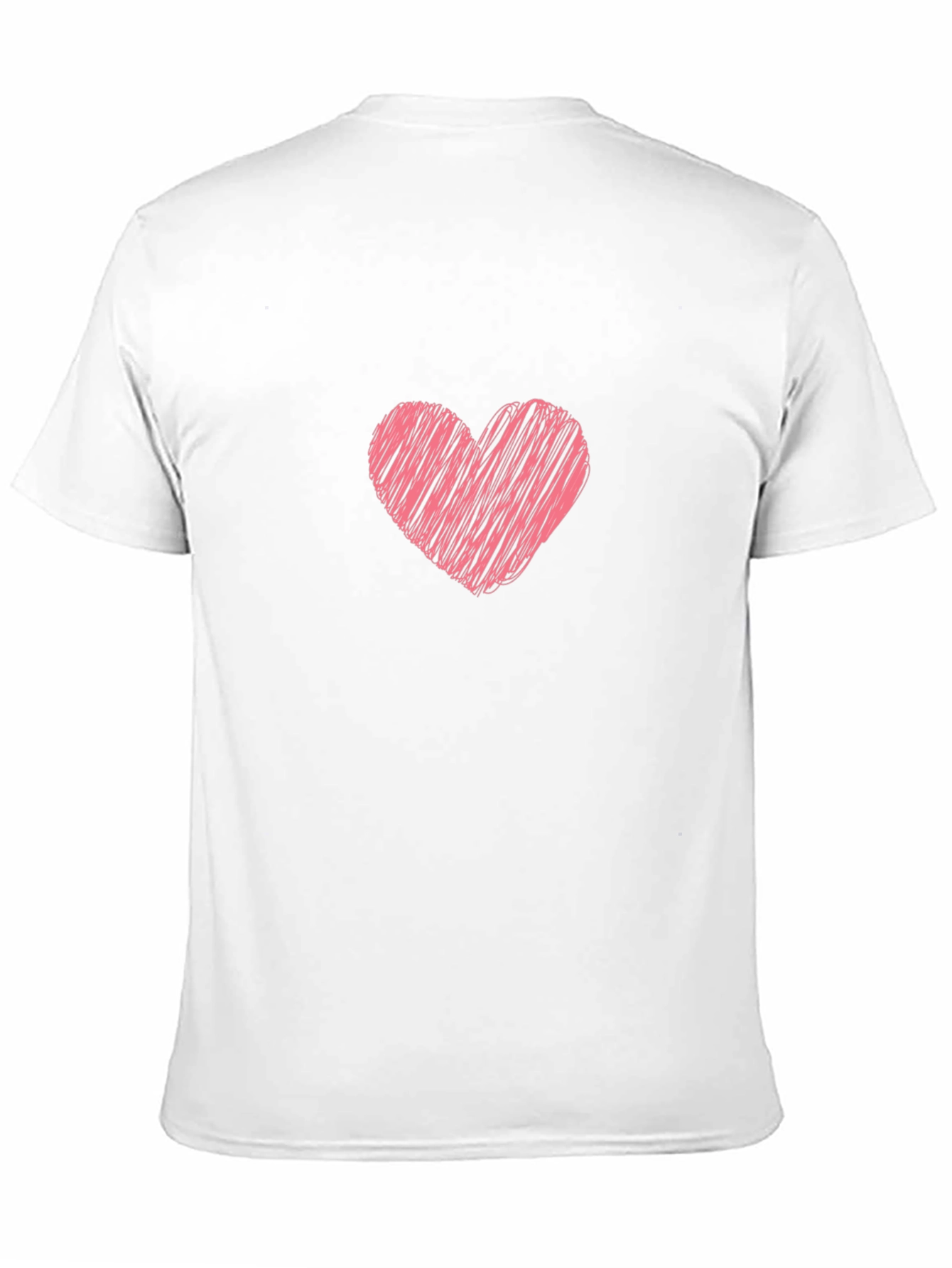 Heart Scribble Graphic Black T-Shirt