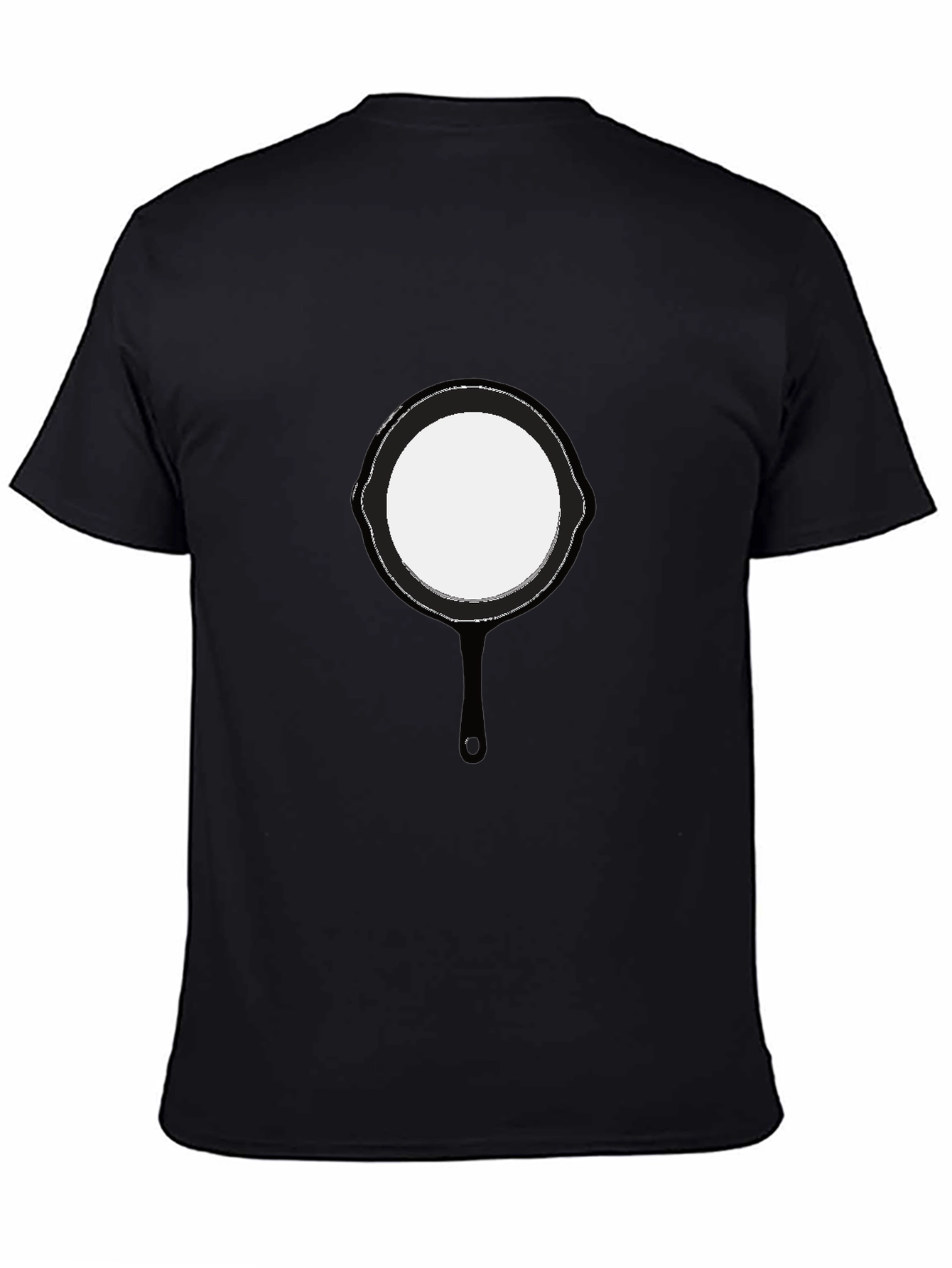 Funny Cast Iron Pan Graphic Black T-Shirt