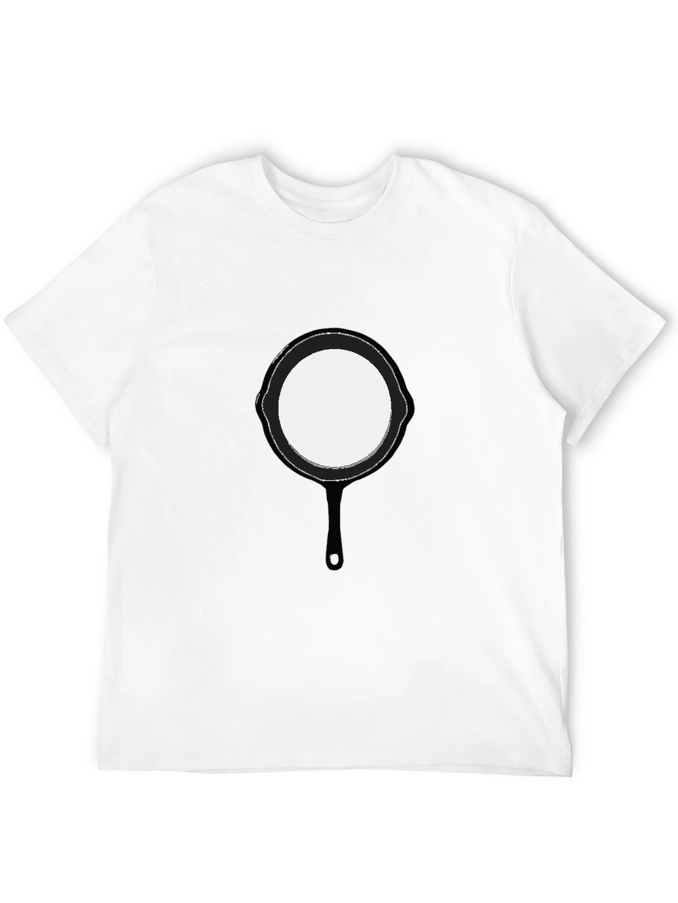 Funny Cast Iron Pan Graphic Black T-Shirt