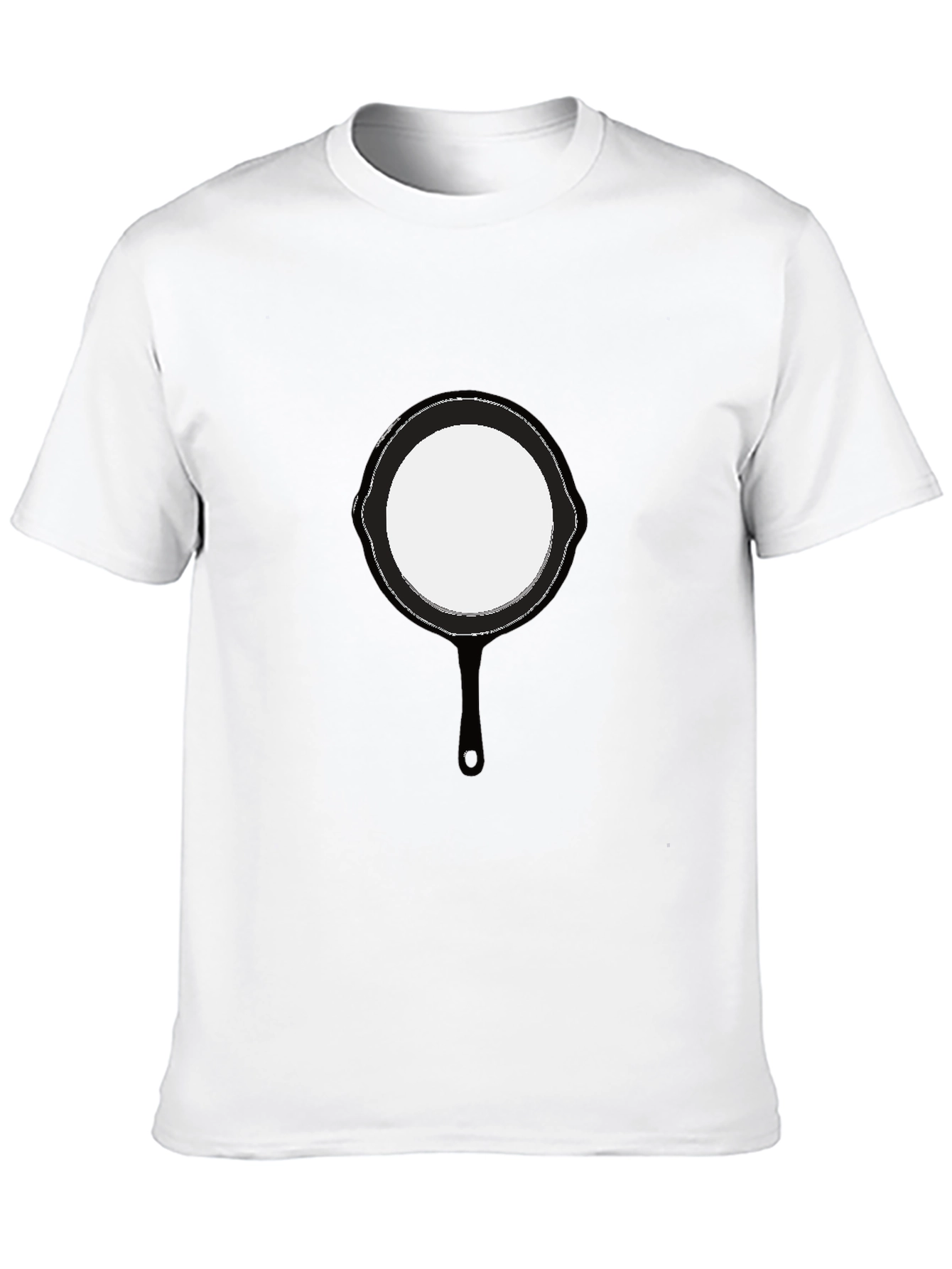 Funny Cast Iron Pan Graphic Black T-Shirt
