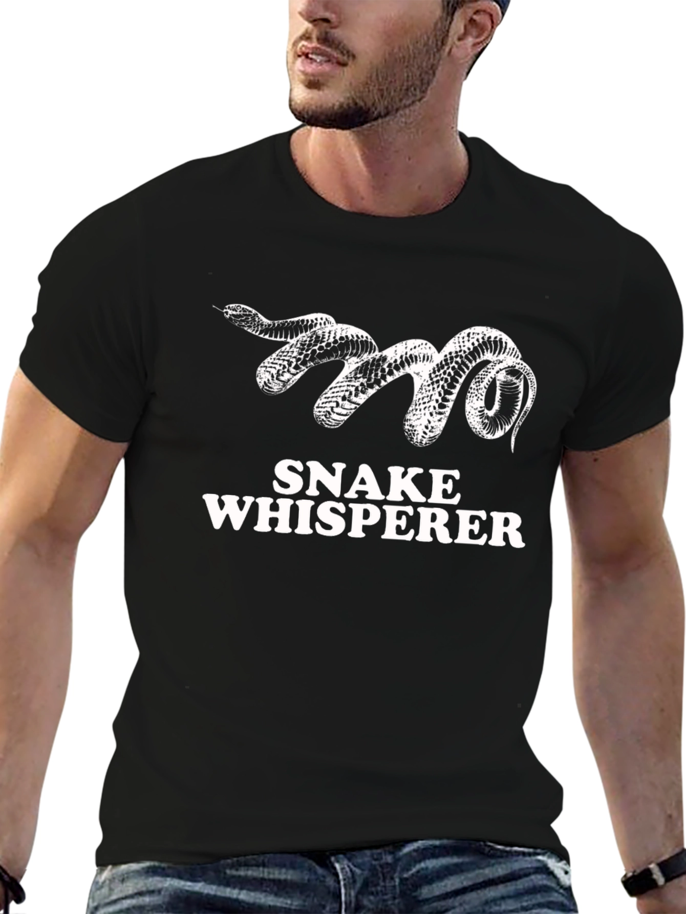 Snake Whisperer Graphic T-Shirt - Black