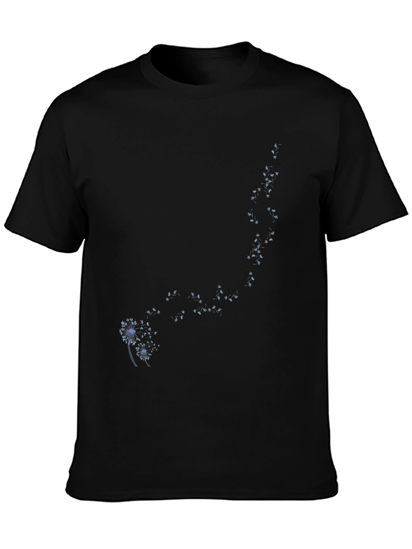 Black Dandelion Tee - Stylish Graphic Print