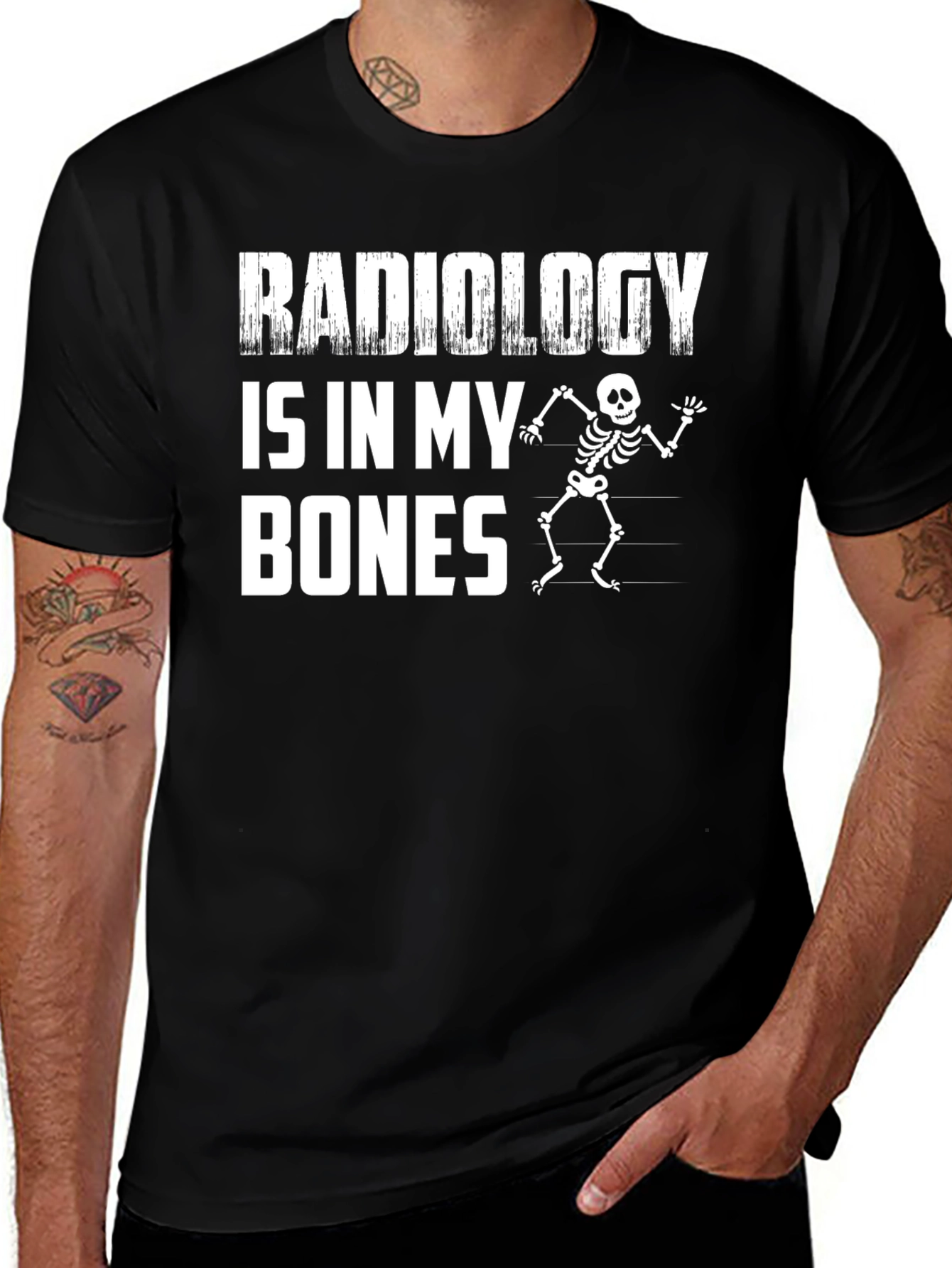 Radiology Is In My Bones Skeleton Graphic Tee