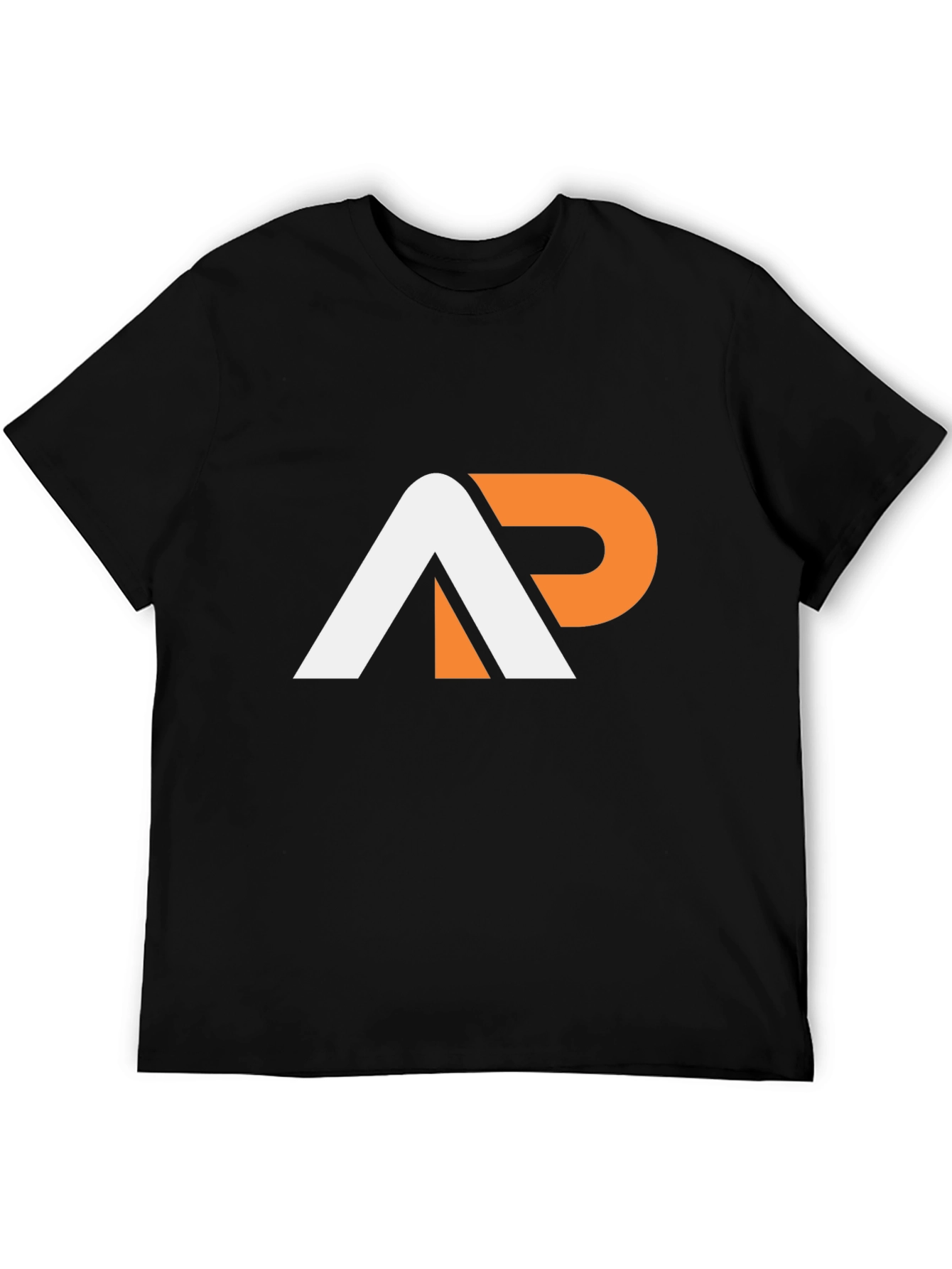 Stylish AP Logo Graphic Tee - Black
