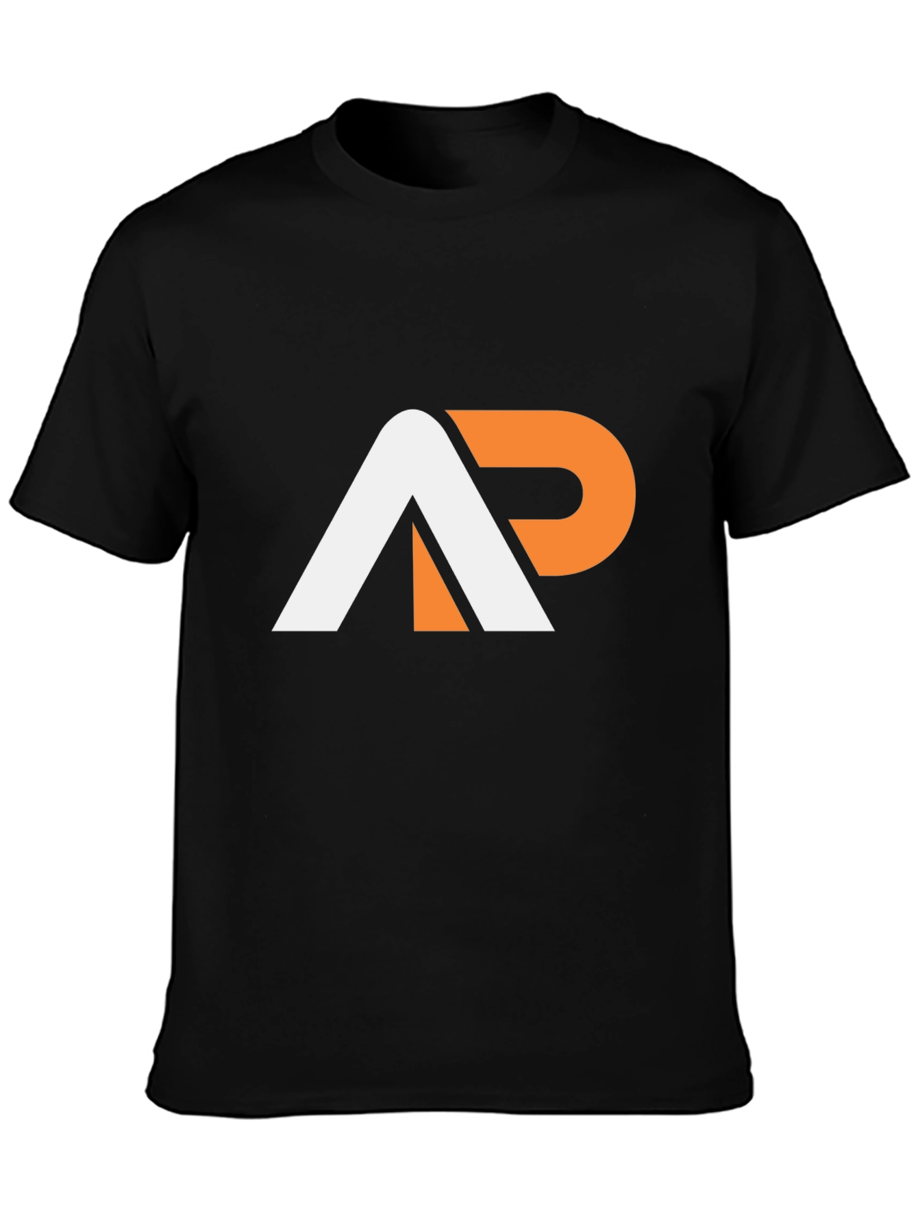 Stylish AP Logo Graphic Tee - Black