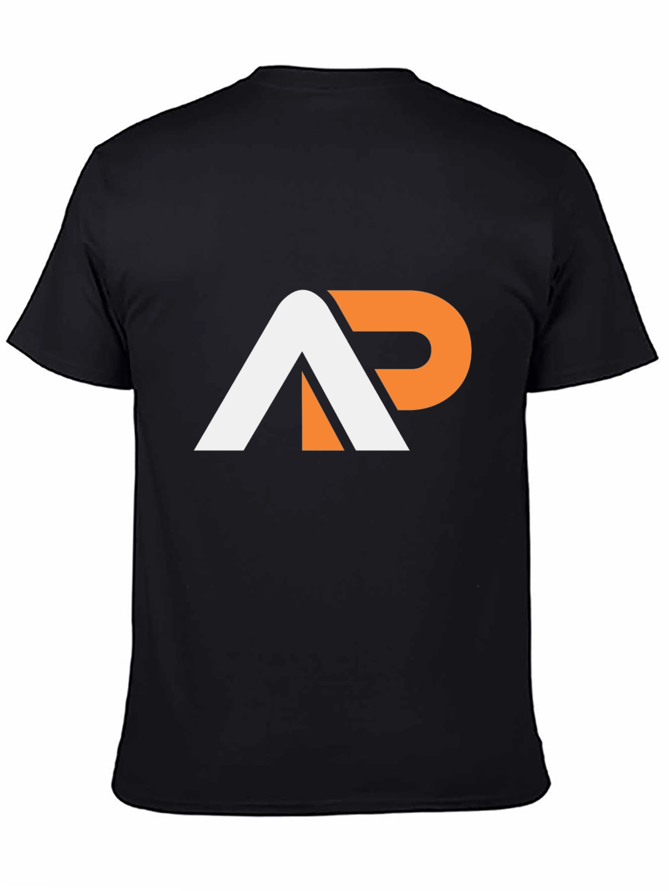 Stylish AP Logo Graphic Tee - Black