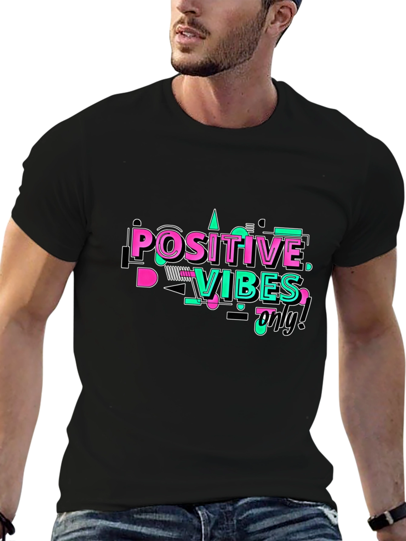 Positive Vibes Only Graphic T-Shirt
