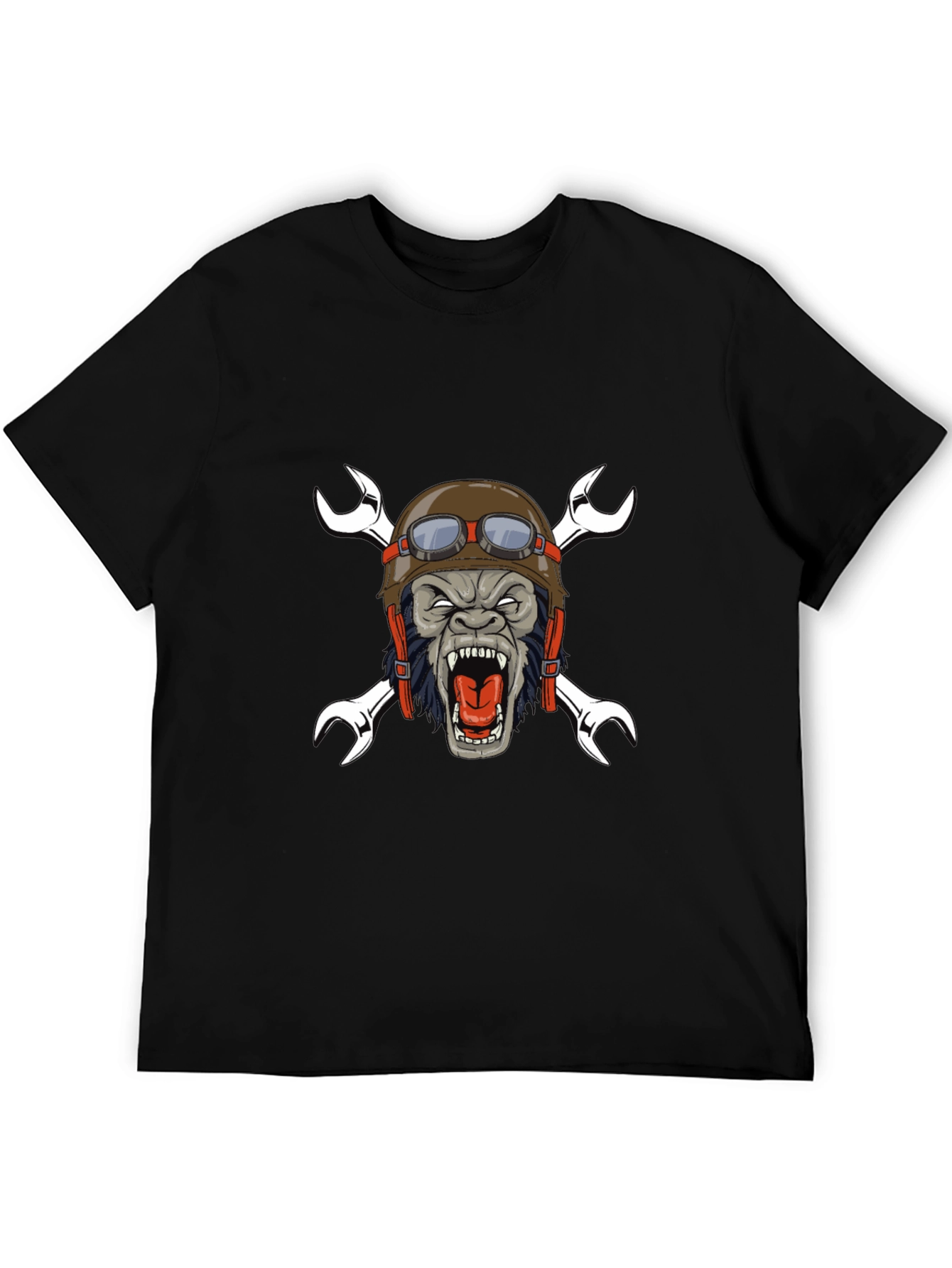 Gorilla Biker T-Shirt - Mechanic Monkey Tee
