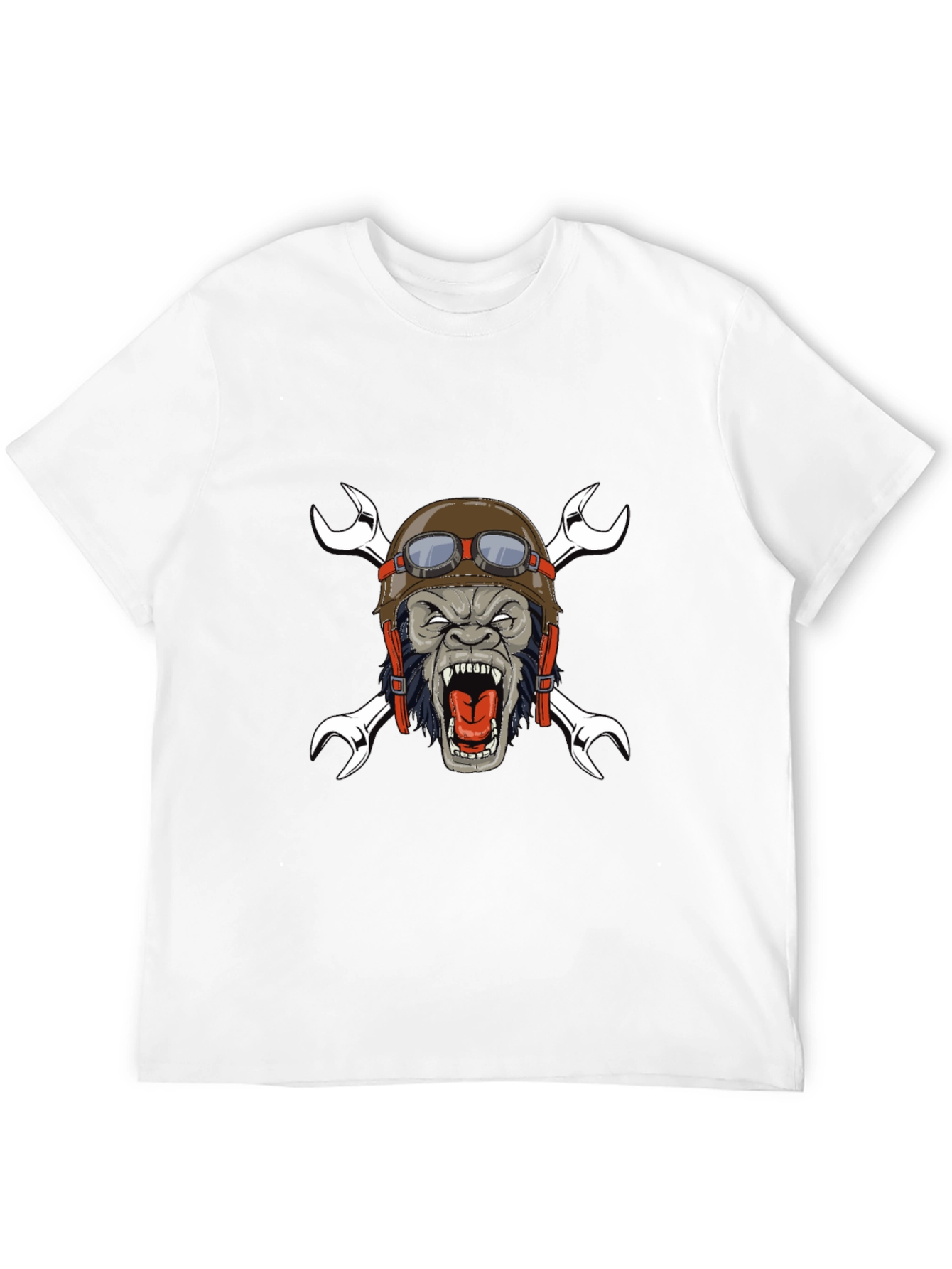 Gorilla Biker T-Shirt - Mechanic Monkey Tee
