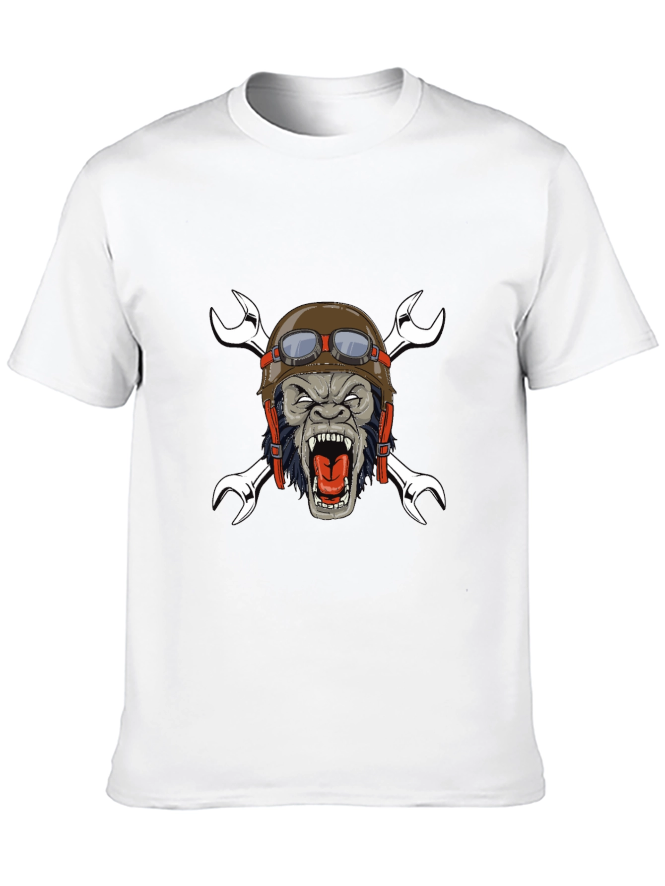 Gorilla Biker T-Shirt - Mechanic Monkey Tee