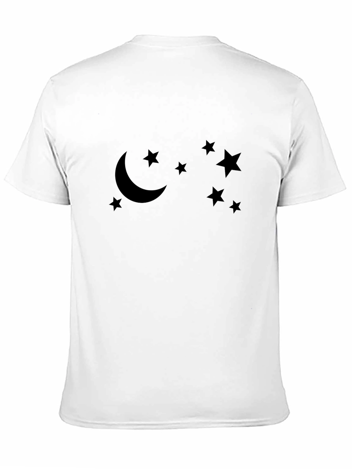 Moon and Stars Graphic Tee - Stylish Black T-Shirt