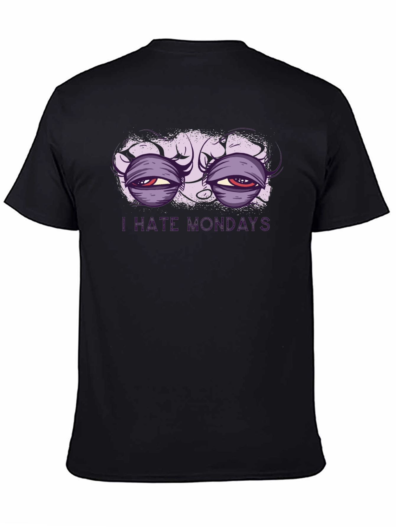 I Hate Mondays Graphic T-Shirt - Black Crew Neck
