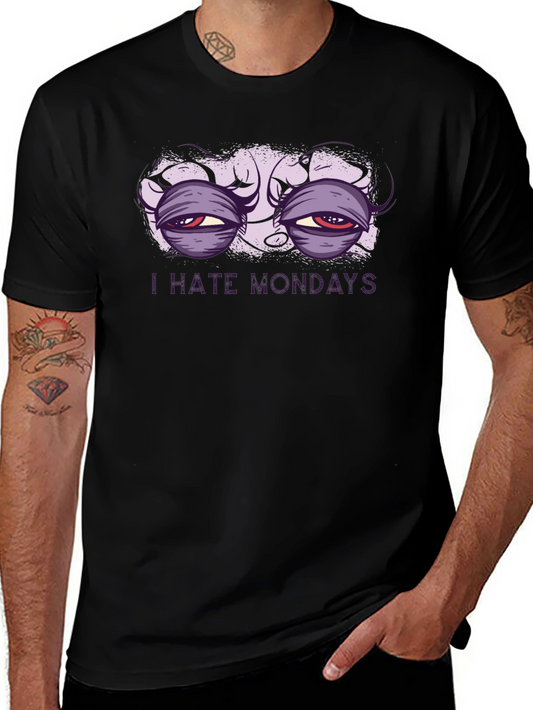 I Hate Mondays Graphic T-Shirt - Black Crew Neck