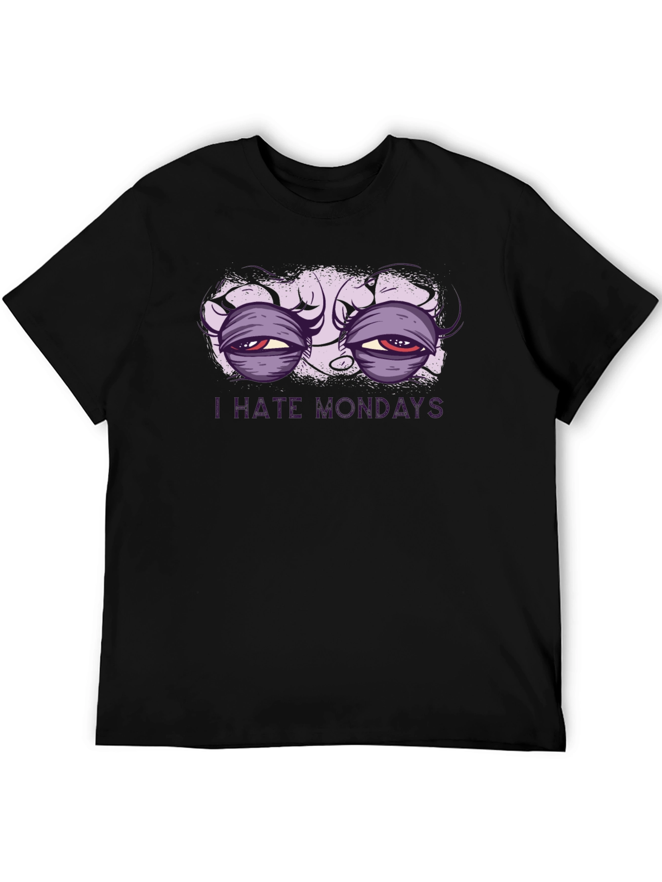 I Hate Mondays Graphic T-Shirt - Black Crew Neck