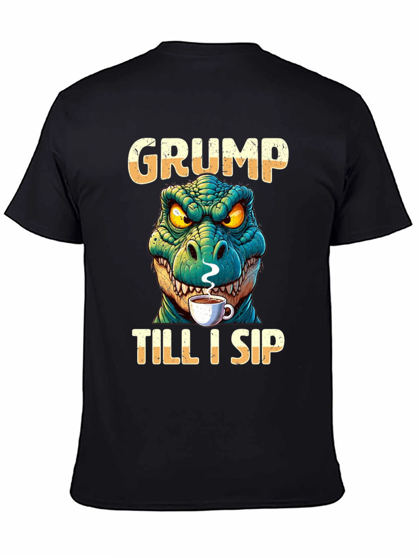 Grumpy Dino Coffee T-Shirt