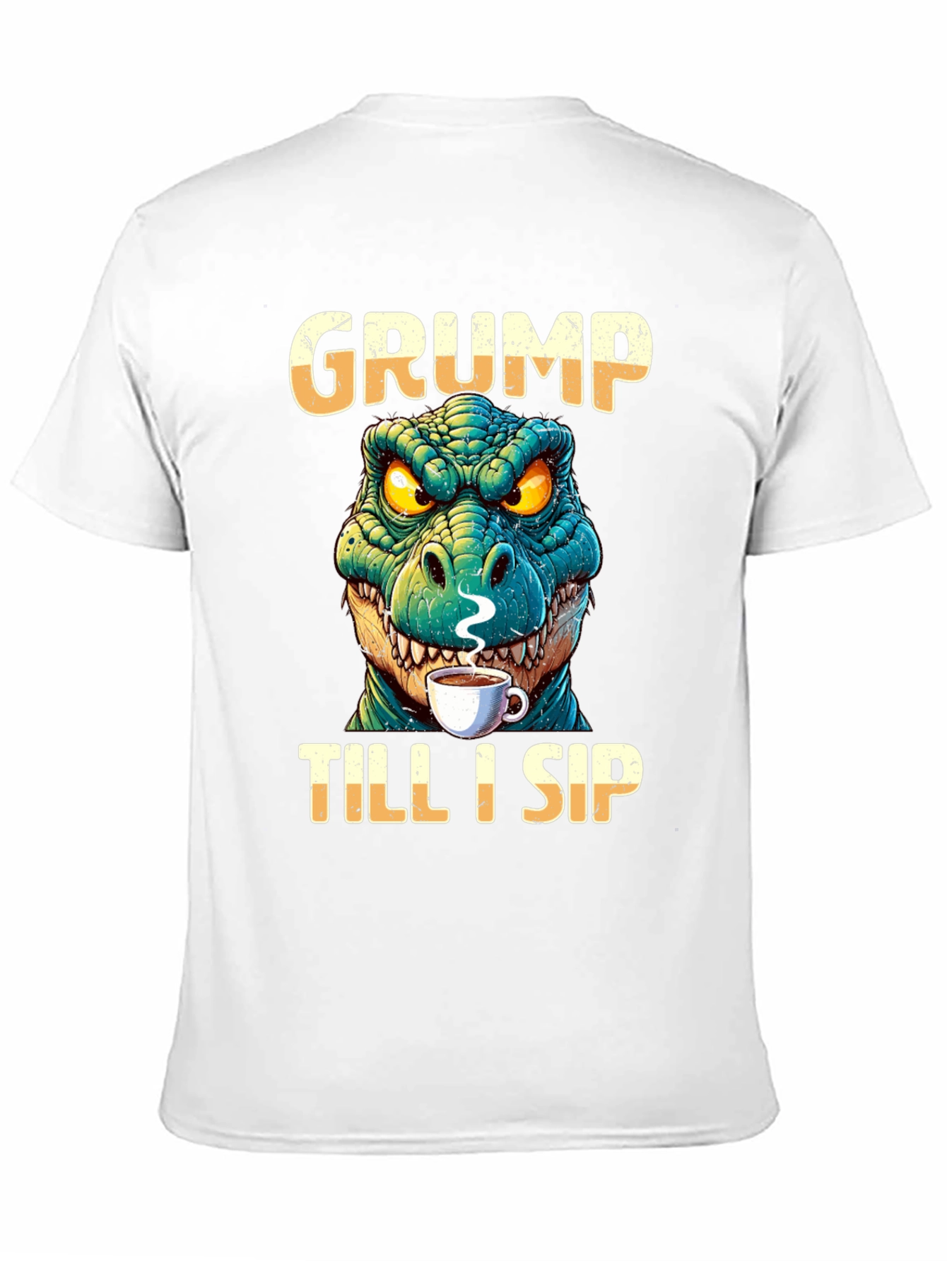 Grumpy Dino Coffee T-Shirt