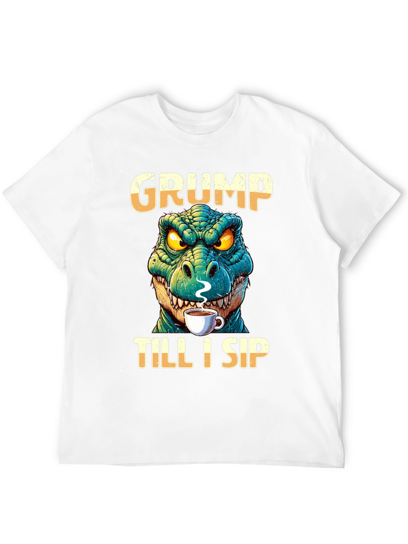 Grumpy Dino Coffee T-Shirt