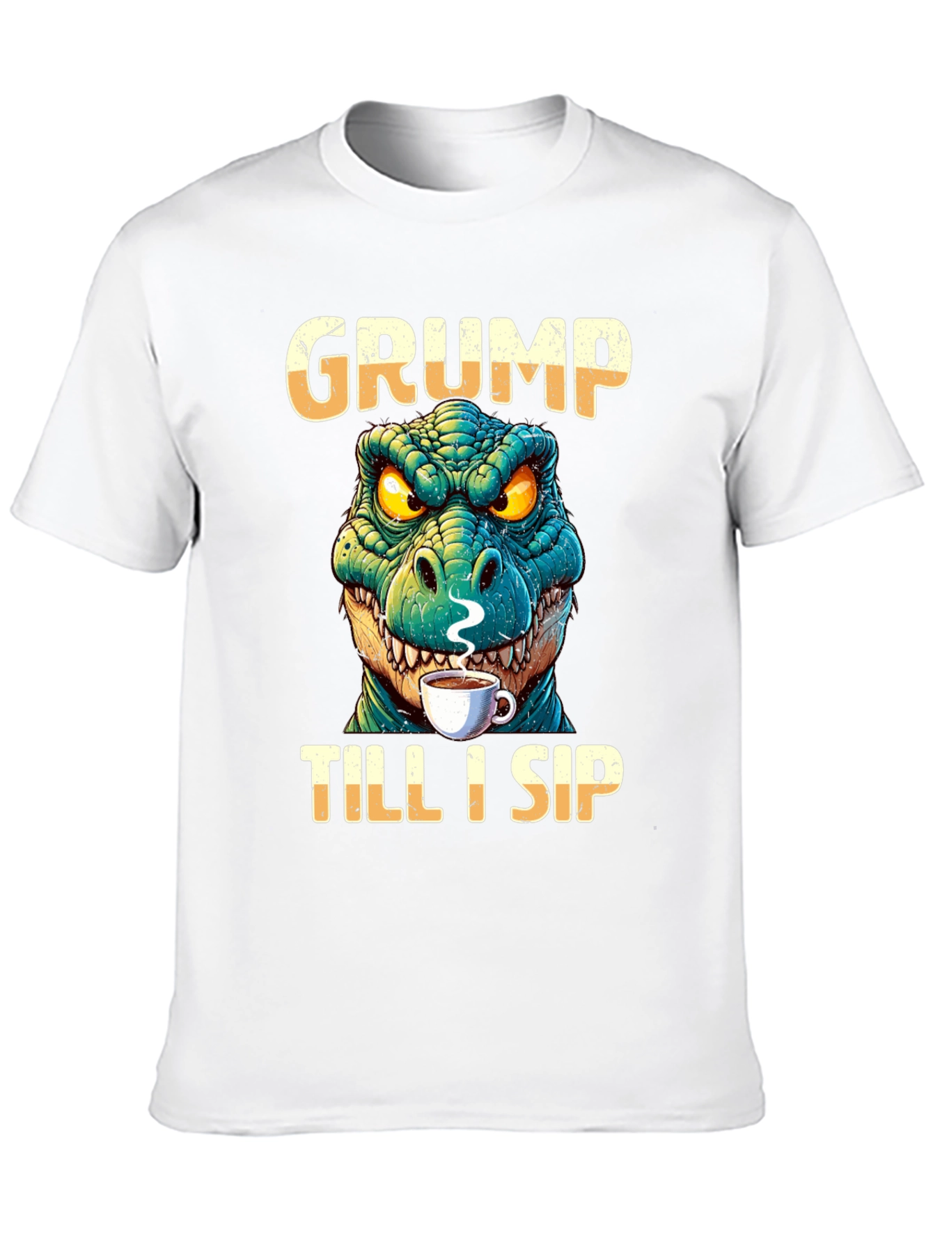 Grumpy Dino Coffee T-Shirt