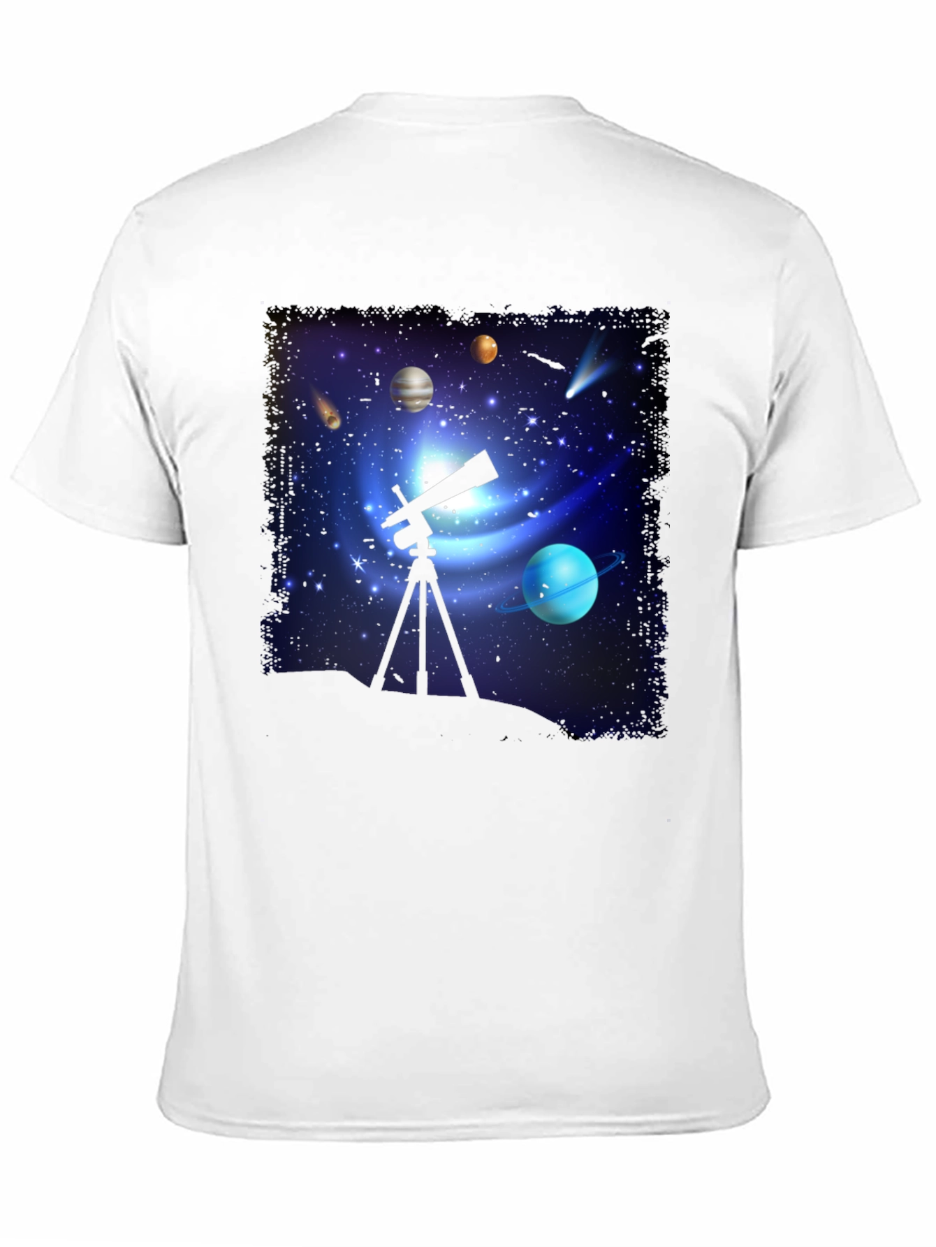 Cosmic Observer Tee: Space Telescope Graphic T-Shirt
