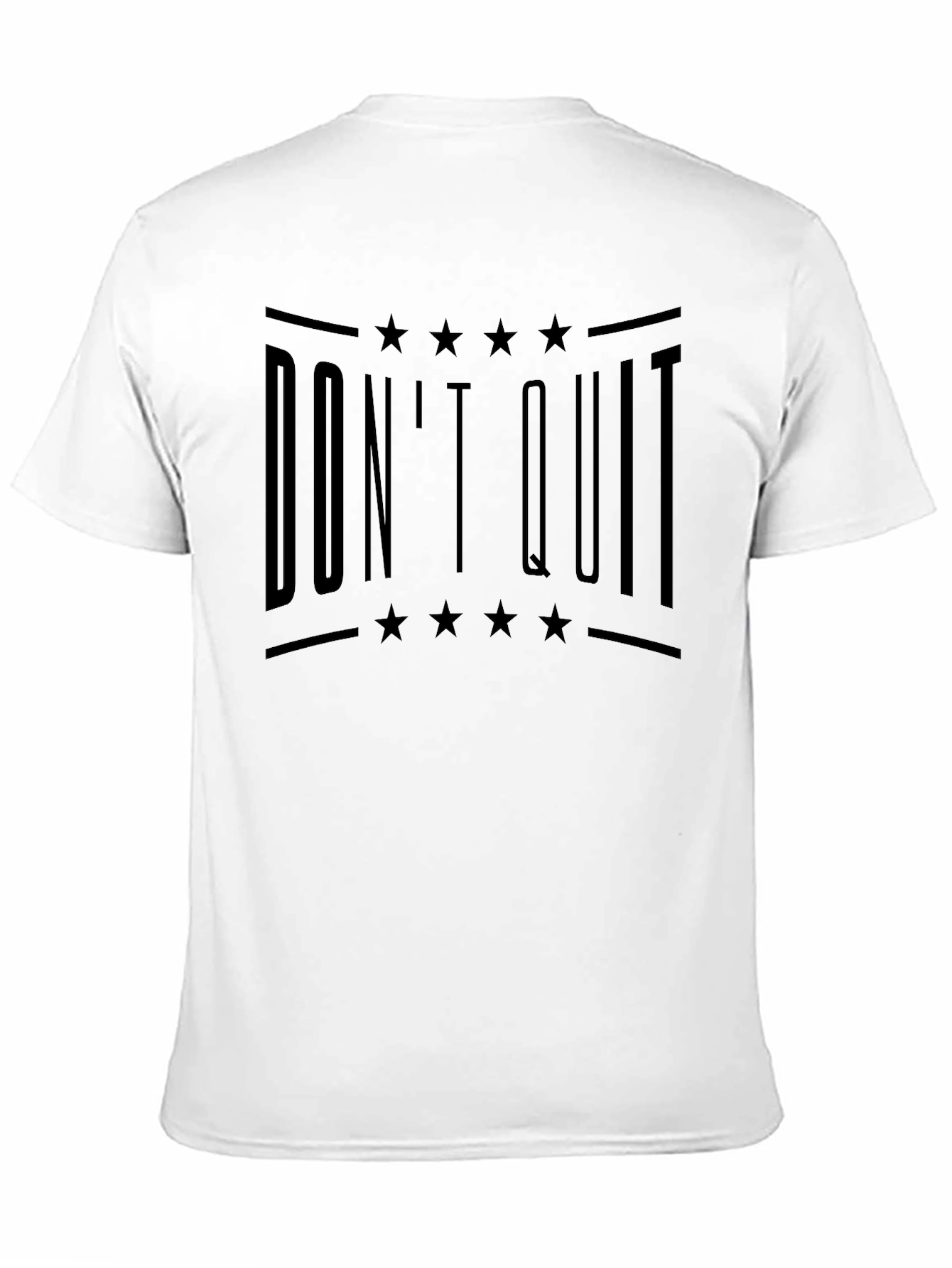 Dont Quit Graphic Print Crew Neck T-Shirt