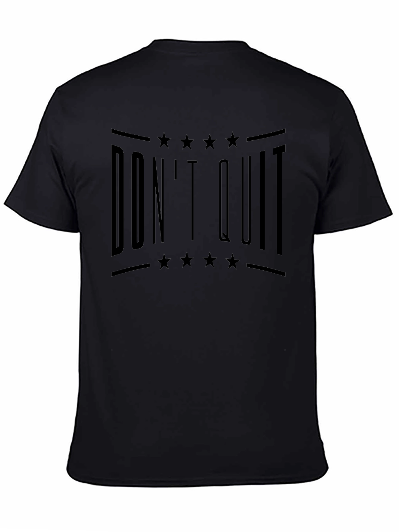 Dont Quit Graphic Print Crew Neck T-Shirt