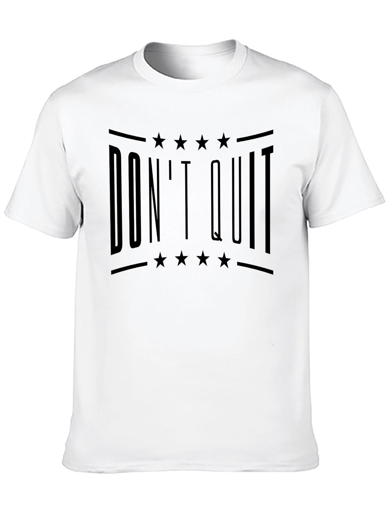 Dont Quit Graphic Print Crew Neck T-Shirt