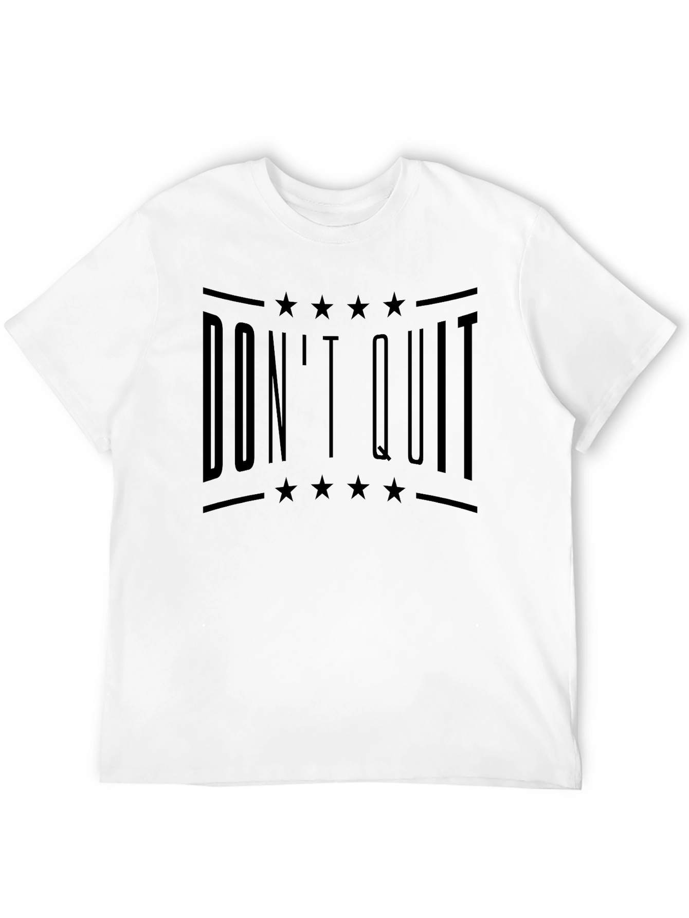 Dont Quit Graphic Print Crew Neck T-Shirt
