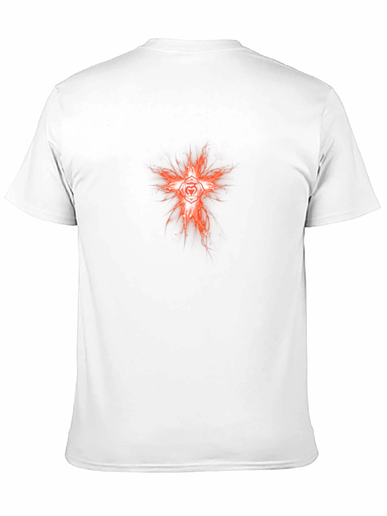 Fiery Heart Chakra Graphic Tee - Black Cotton
