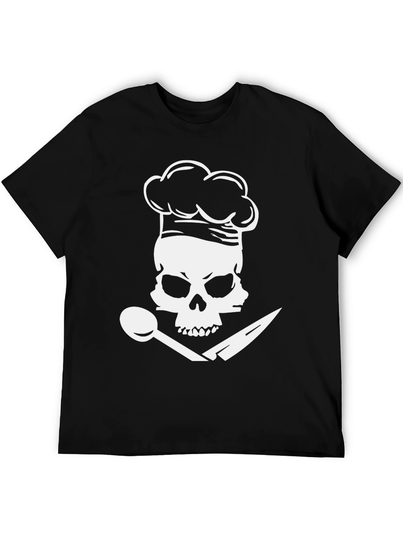 Chef Skull T-Shirt: Culinary Pirate Design