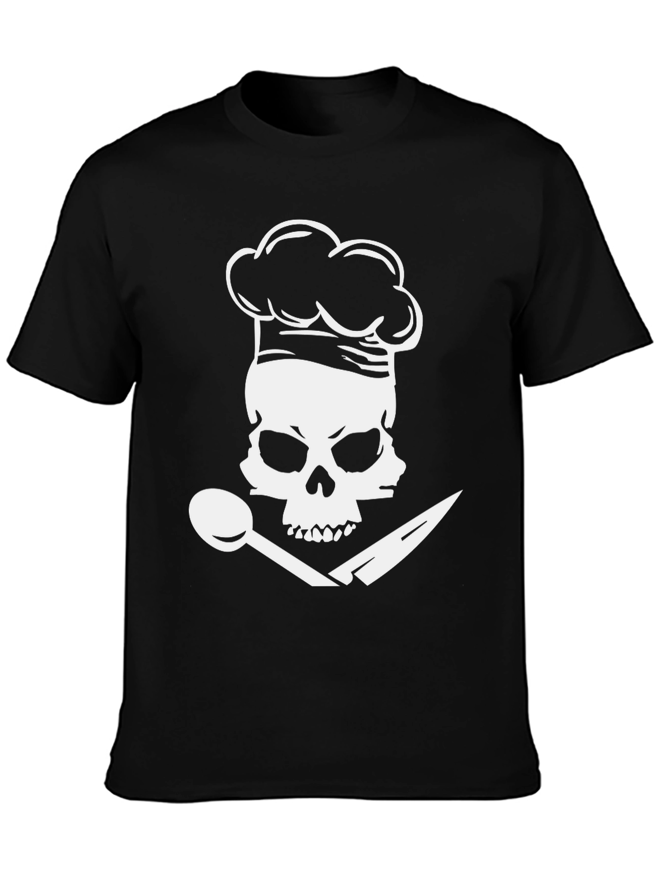 Chef Skull T-Shirt: Culinary Pirate Design