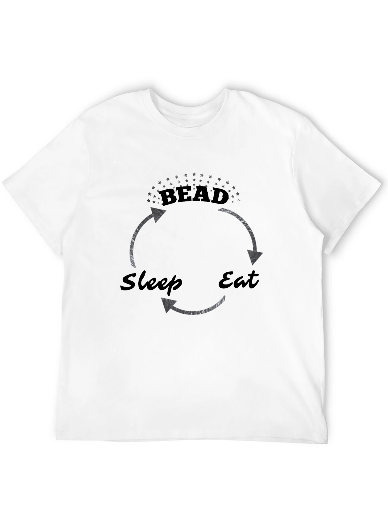 Bead Eat Sleep Repeat T-Shirt - Black Graphic Tee