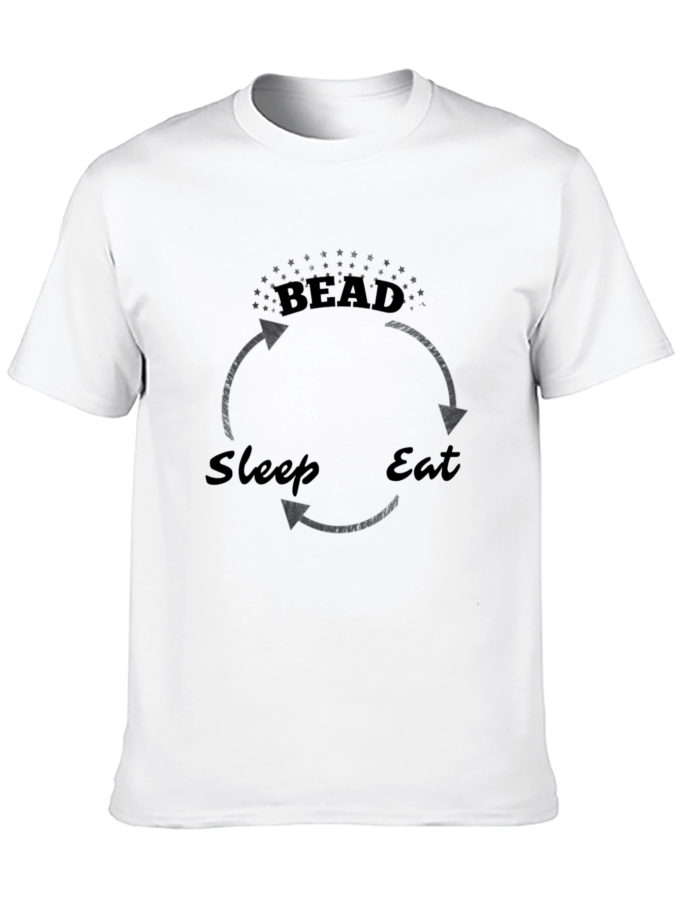 Bead Eat Sleep Repeat T-Shirt - Black Graphic Tee