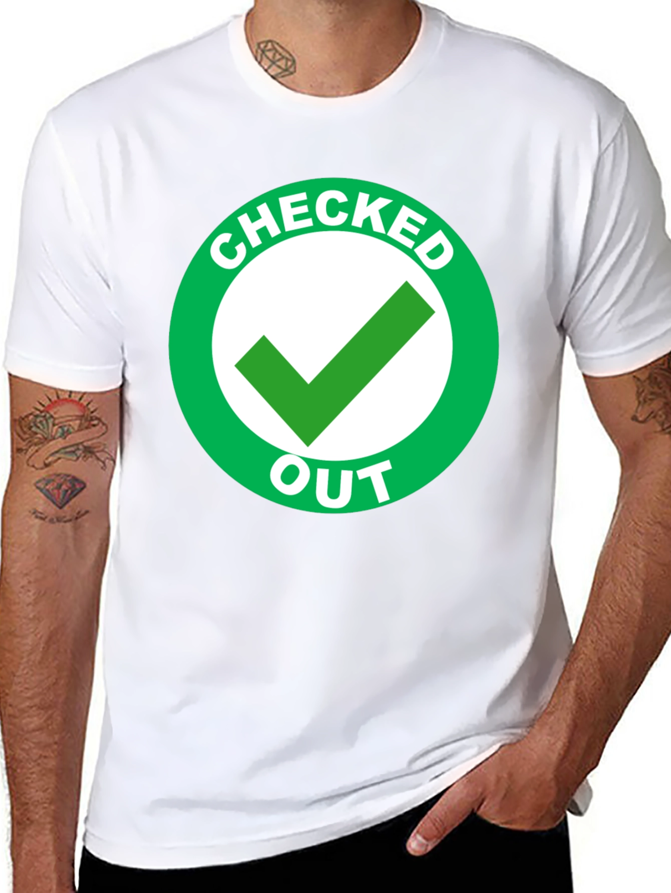 Checked Out Graphic T-Shirt