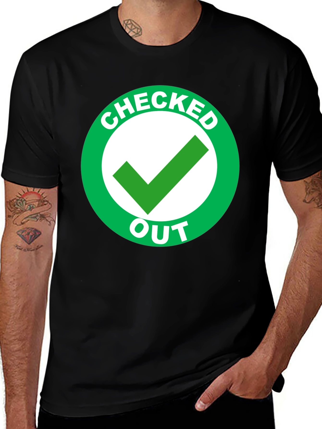 Checked Out Graphic T-Shirt