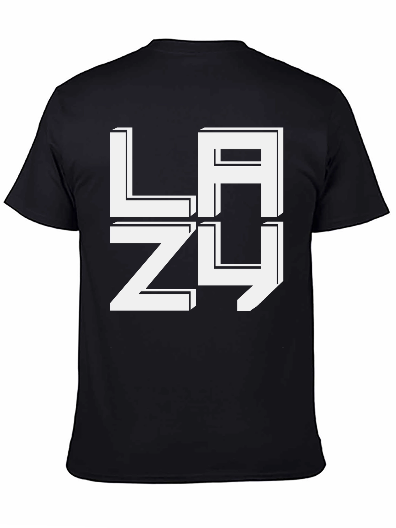 LAZY Graphic T-Shirt - Relaxed Fit Black Tee