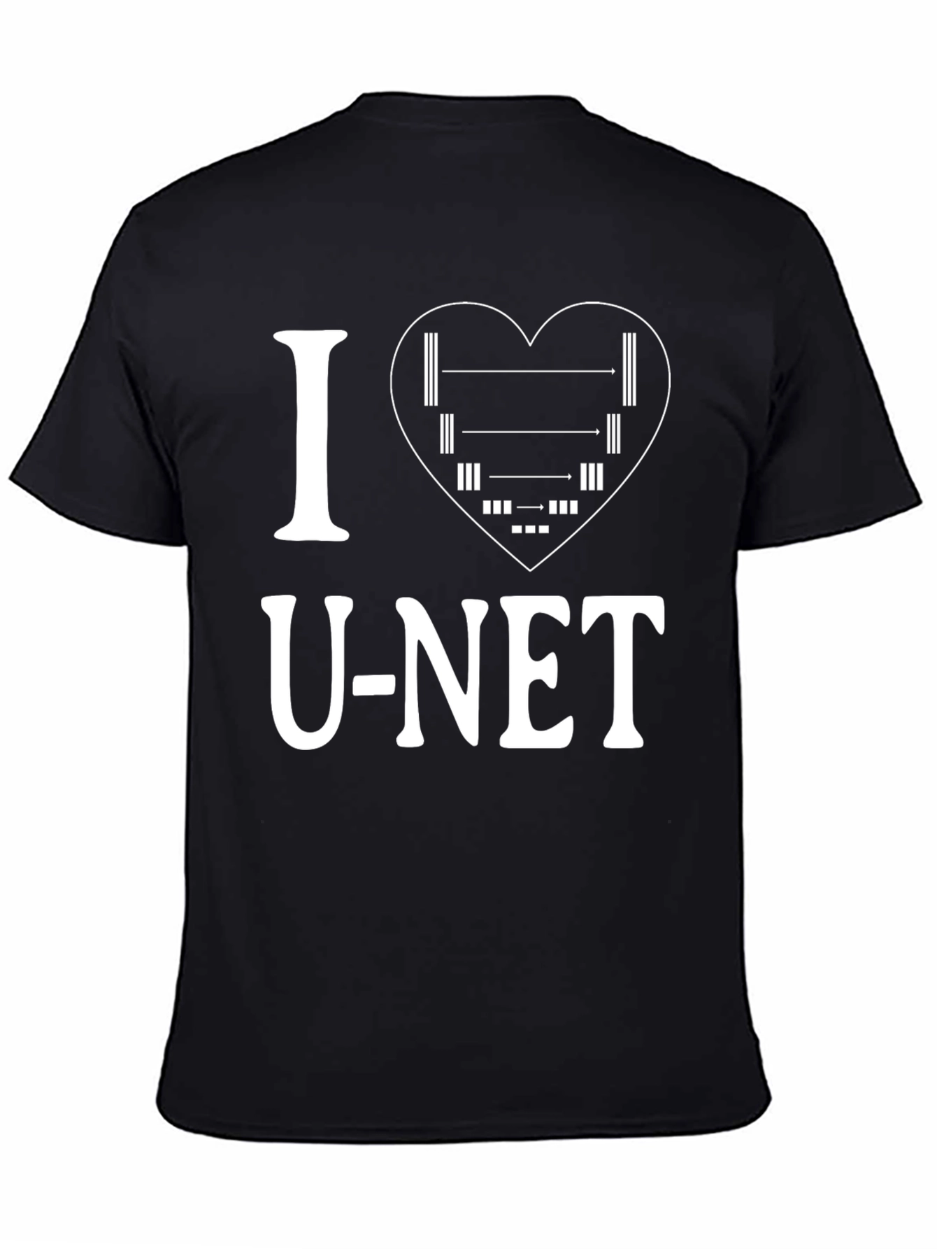 I Heart U-Net Black T-Shirt